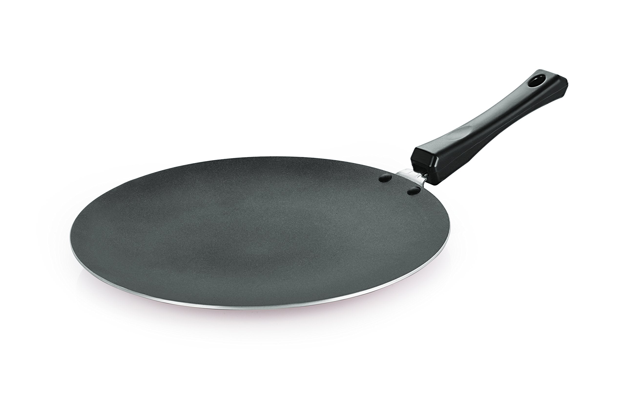 Nirlon Non-Stick Aluminium Tawa, 28.5cm, Black (BT-CT-12-2-6MM)