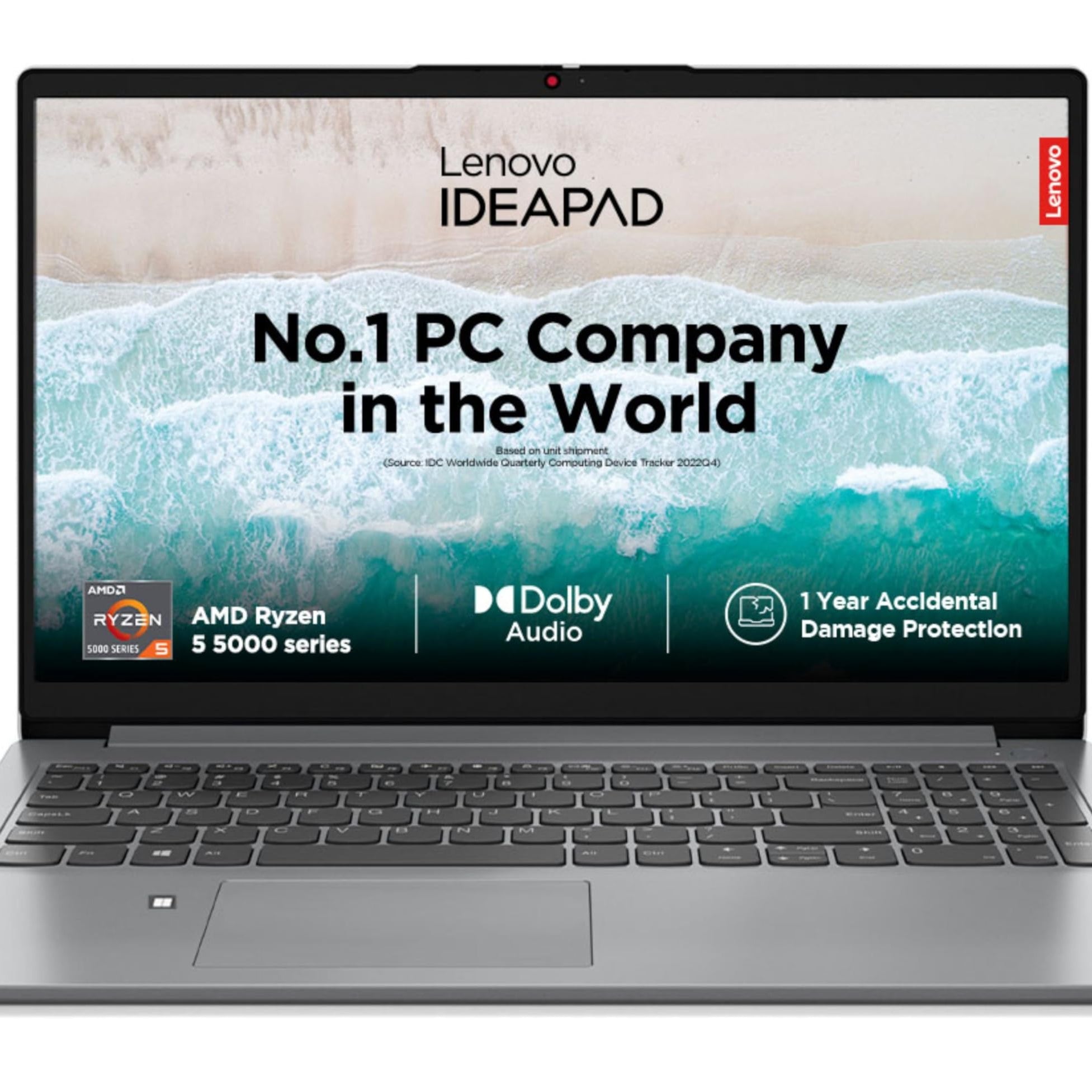 Lenovo IdeaPad Slim 1 AMD Ryzen 5 5500U 15.6" HD Thin and Light Laptop (16GB/512GB SSD/Integrated AMD Graphics/Windows 11 Home/MSO 21/1Yr ADP Free/Cloud Grey/1.61Kg), 82R400ERIN