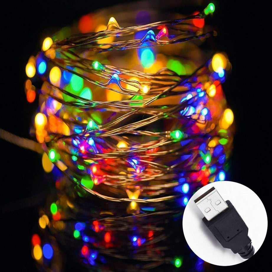 Lexton Copper String Led Light (5 M - Multicolor)