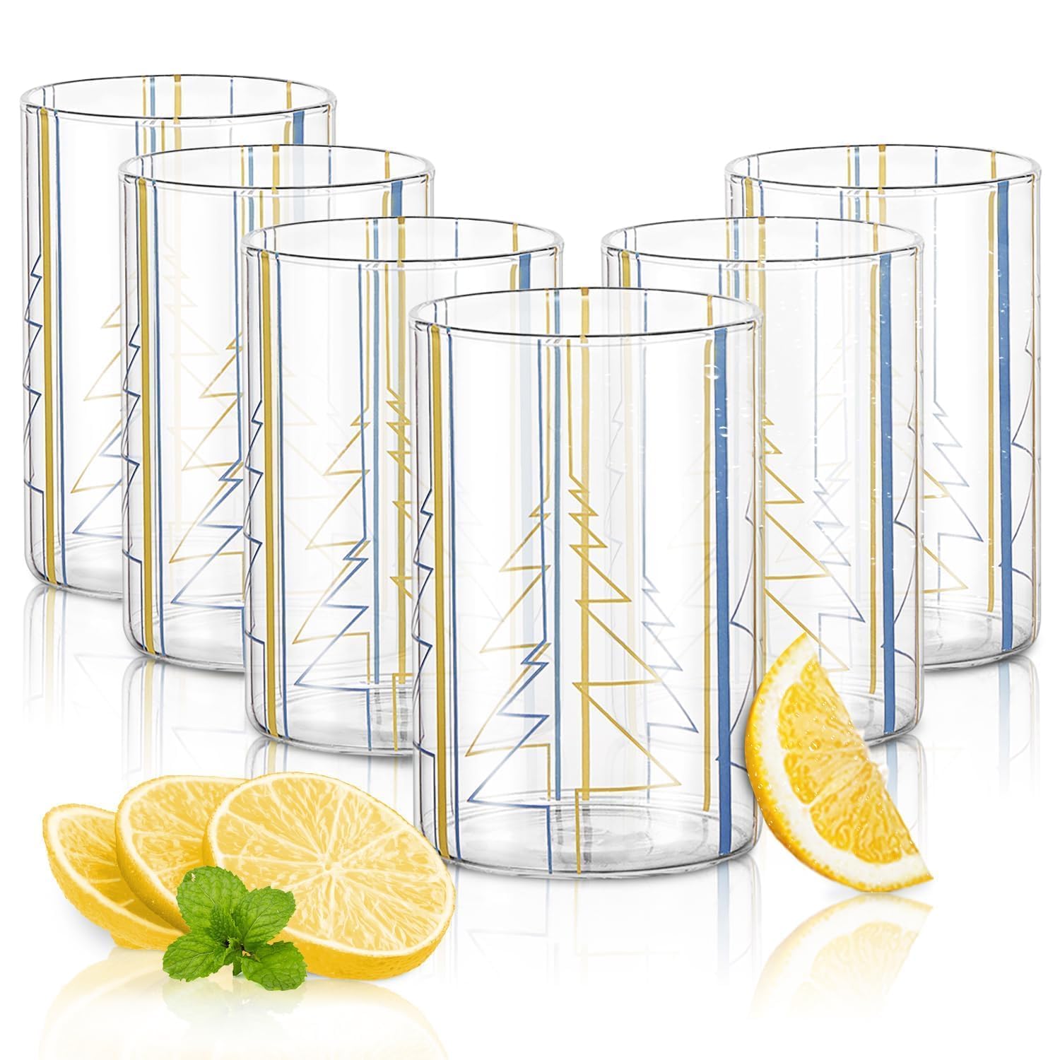 Borosil Artisan Sintra 295 ml 6 pcs Set Transparent Drinking Glass |Borosilicate Glass Tumblers for Water, Cold Drinks, Juice| Flame Proof, Microwave & Dishwasher Safe | for Daily use & Gifting