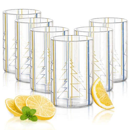 Borosil Artisan Sintra 295 ml 6 pcs Set Transparent Drinking Glass |Borosilicate Glass Tumblers for Water, Cold Drinks, Juice| Flame Proof, Microwave & Dishwasher Safe | for Daily use & Gifting