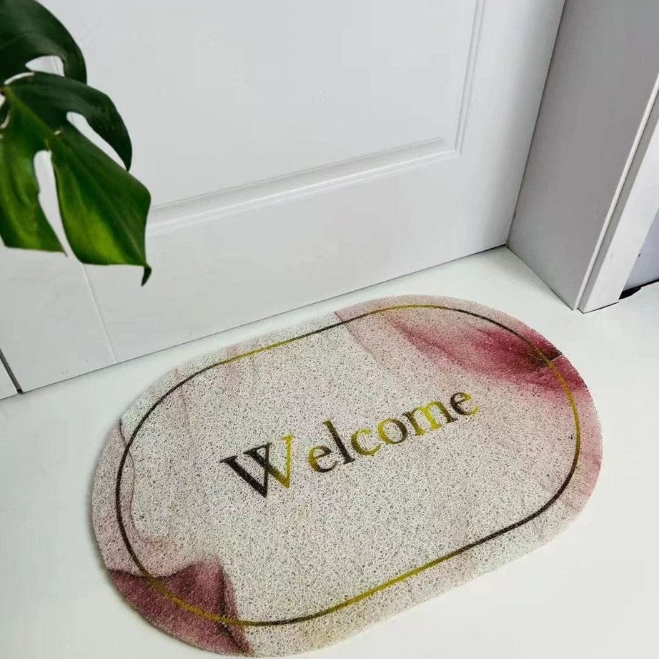 Divik Welcome Printed Door Mat Multipurpose Entryway Rubber Mat/Bathroom Mat/Carpet/Rugs, Car Mats Durable Floor Mat Front Doormat Indoor Outdoor Door Rug Non Slip Rugs Car Foot Mat (1Pcs)