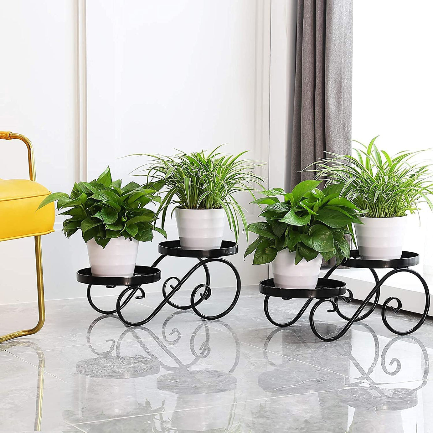 Onlinecollection Metal Plant Stand - Pack of 2