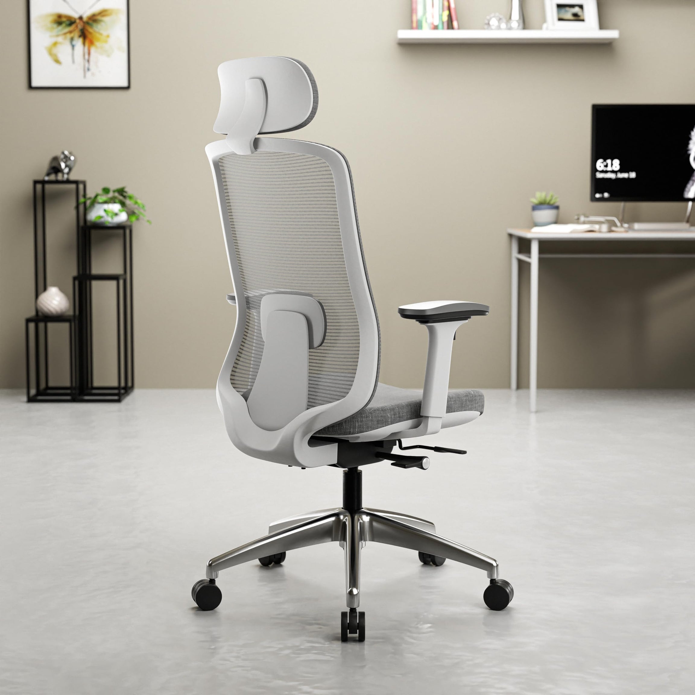 Green Soul® Cosmos Pro Premium Office Chair | High Back | Mesh Ergonomic Home Office Desk Chair (Steel Grey)