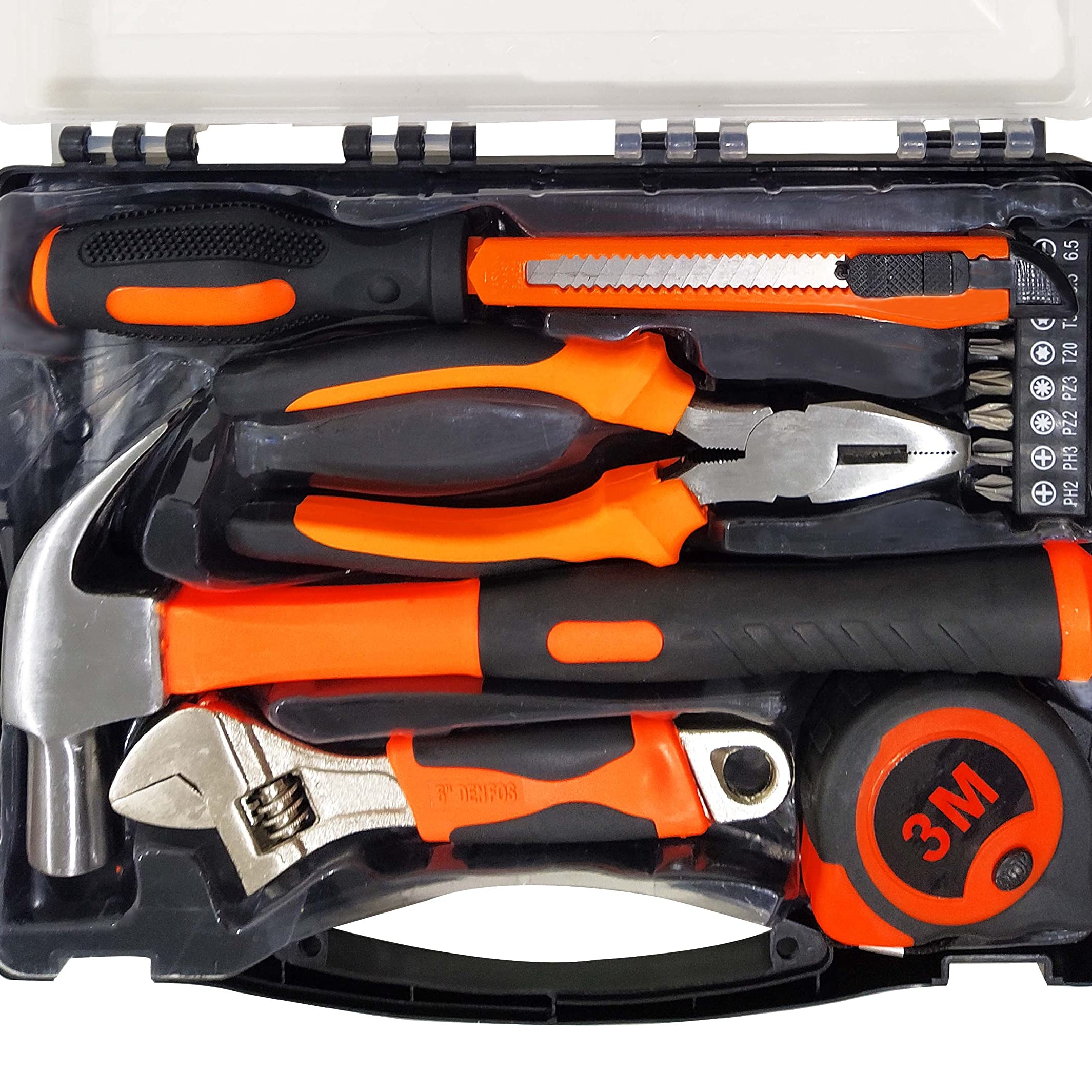 IBELL HT17-30 Hand Tool Kit for Household DIY & Emergency Maintenance (14 Pieces)