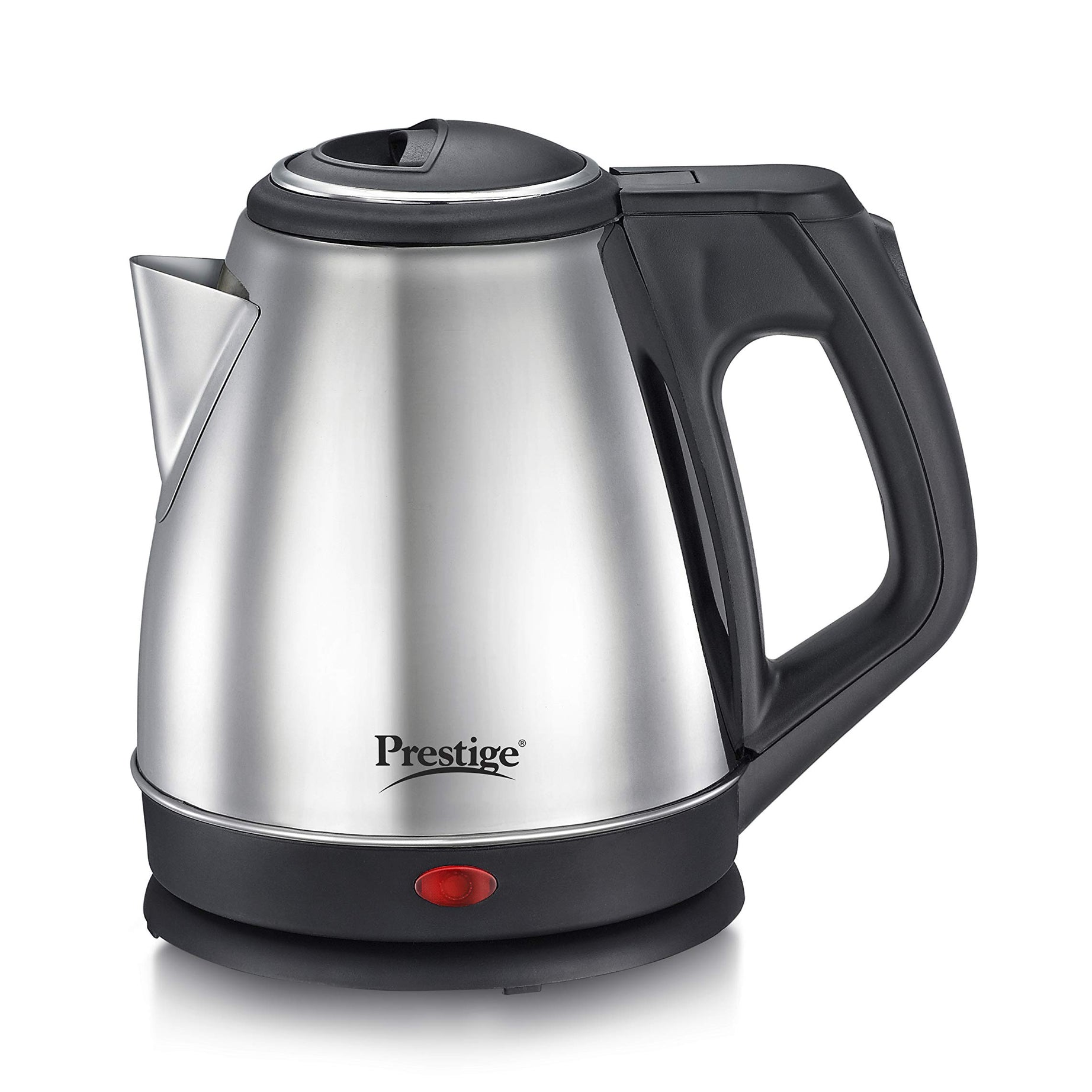 Prestige 1.2 Litres Electric Kettle (PKCS 1.2)| Silver | Auto Cut-Off | Power Indicator | Concealed Element | Single-Touch Lid Locking | 360 Degree Swivel Base