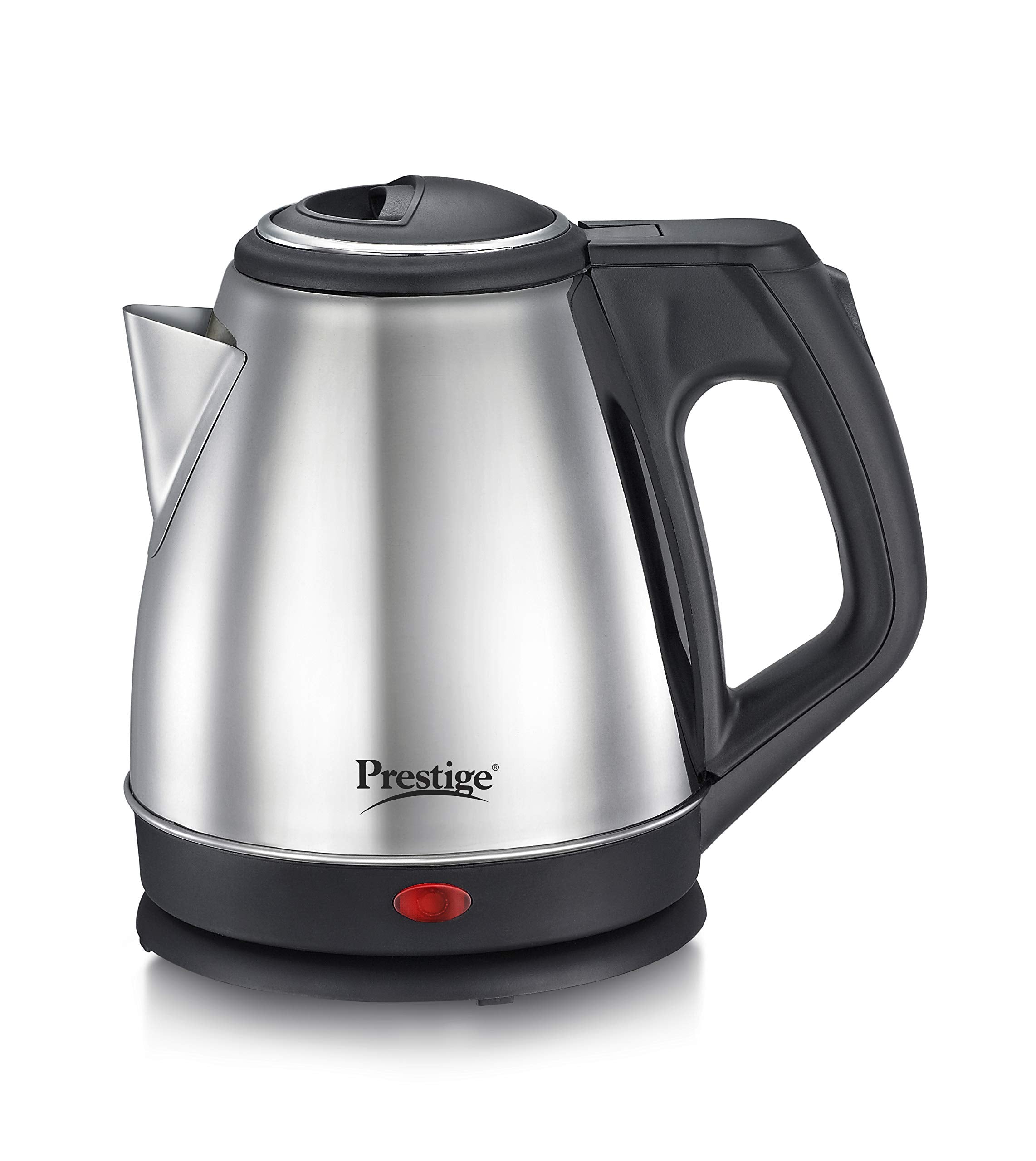 Prestige 1.2 Litres Electric Kettle (PKCS 1.2)| Silver | Auto Cut-Off | Power Indicator | Concealed Element | Single-Touch Lid Locking | 360 Degree Swivel Base