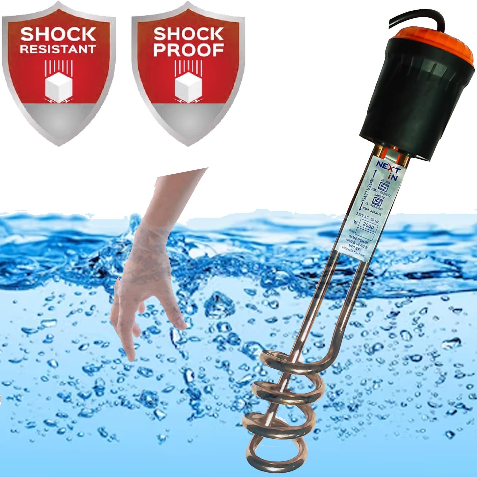 Immersion Water Heater Rod | No 1 Immersion Rod In India | Shockproof Immersion heater Rod