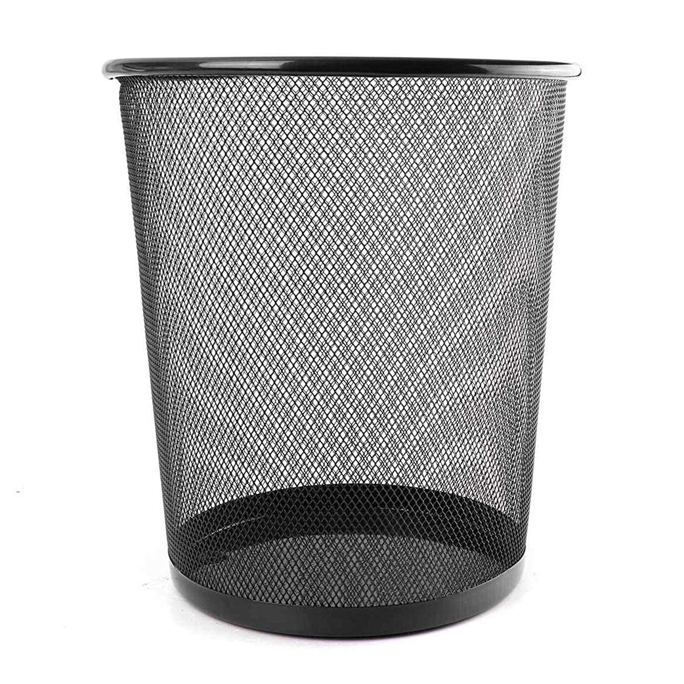 VUNEXO Metal Mesh Big Size Dustbin for Room for Kids,Waste Paper Basket, 235 X 265 X 190 MM, Black