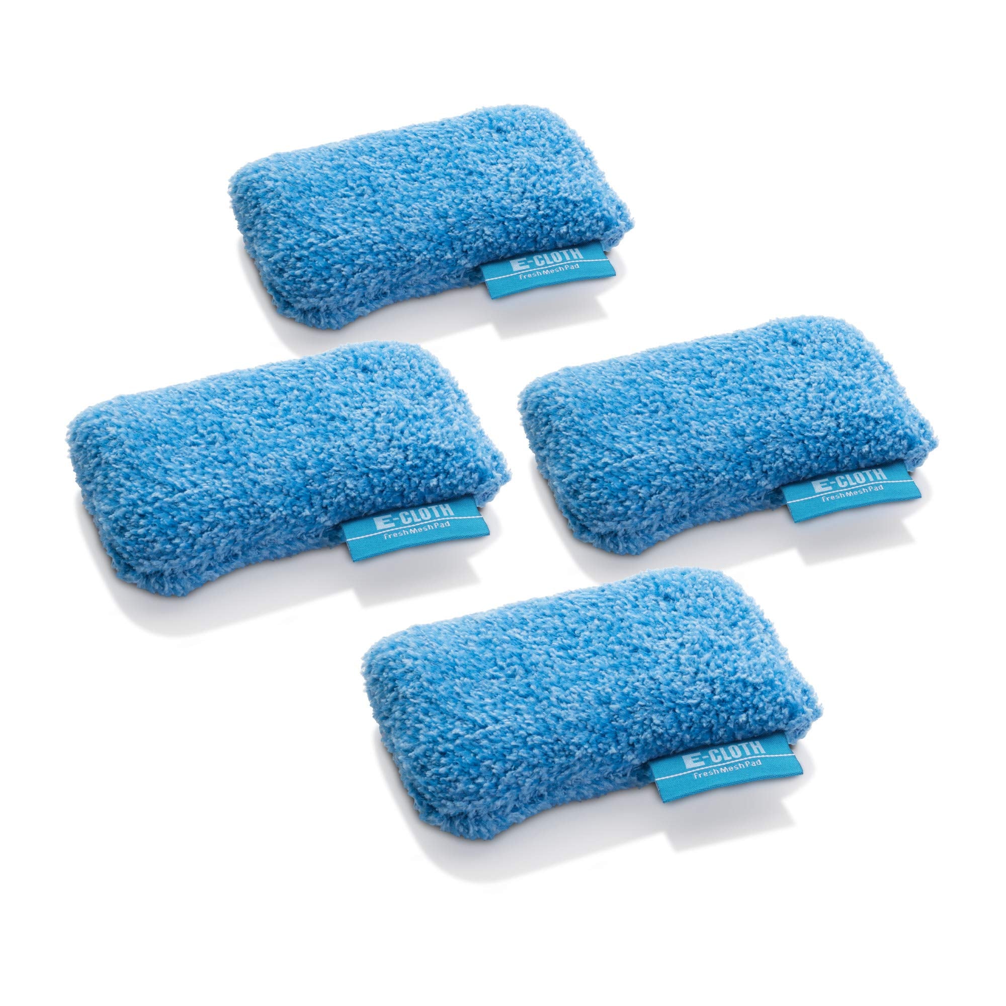 E-Cloth Fresh Mesh Pad, Non-Scratch Kitchen Scrub Sponge, Blue, 4 Pack