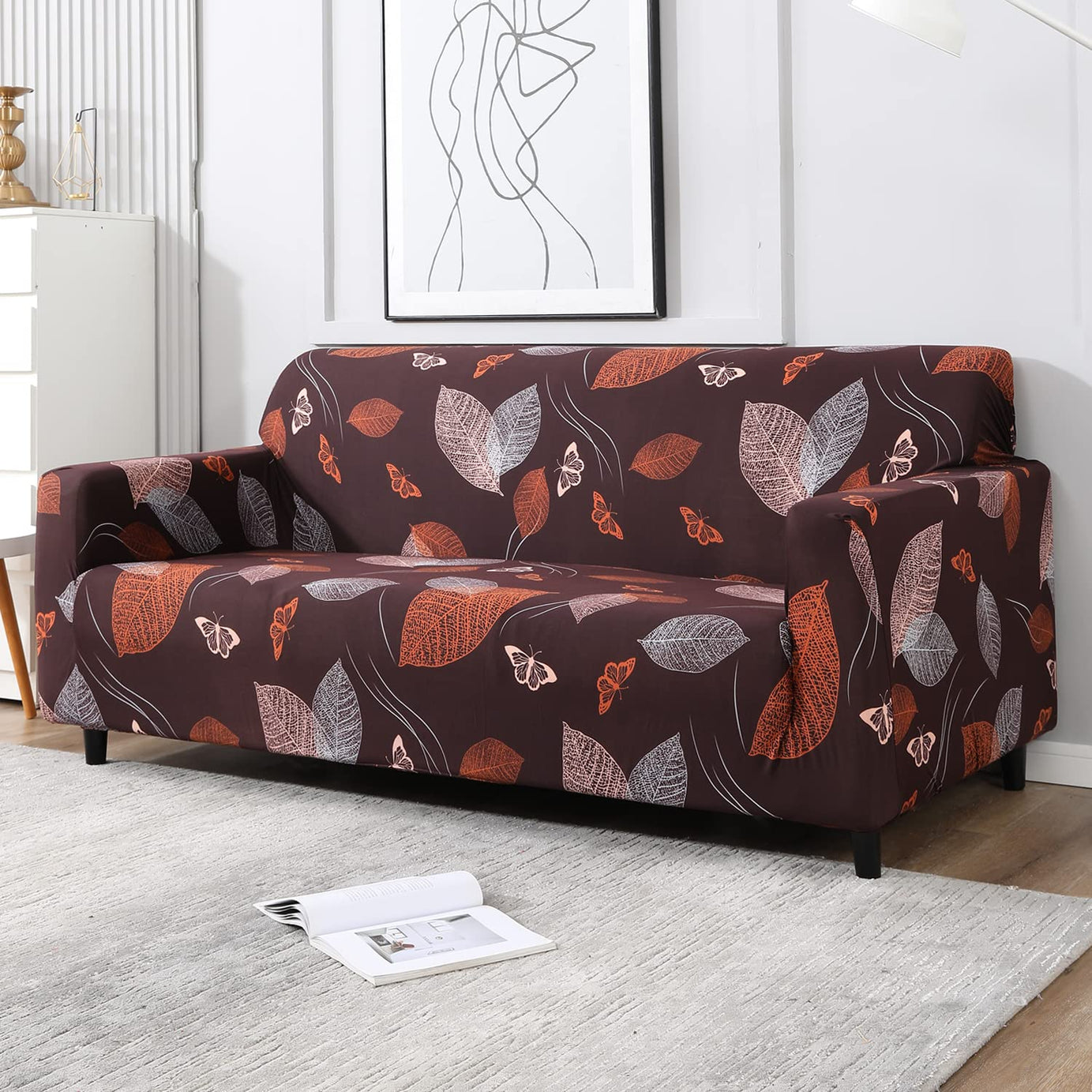 HOKIPO Elastic Stretchable Sofa Cover 3 Seater (AR-4095-D19)