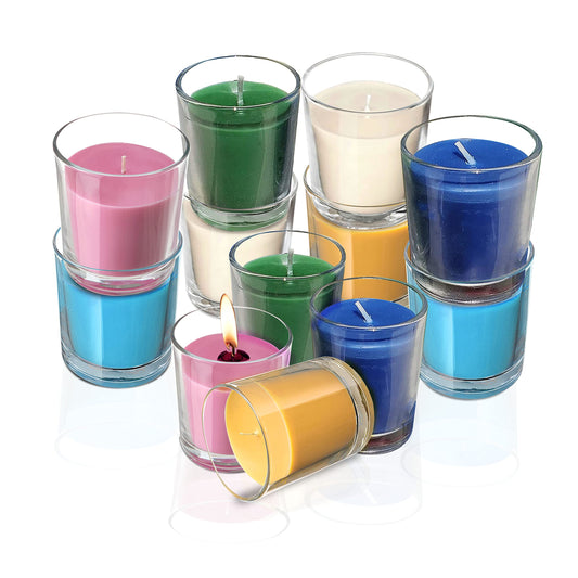 Pure Source India Scented Candles, 6 Assorted Fragrance, 2 Pieces of Each Fragrances (Pack of 12 - Multicolor)