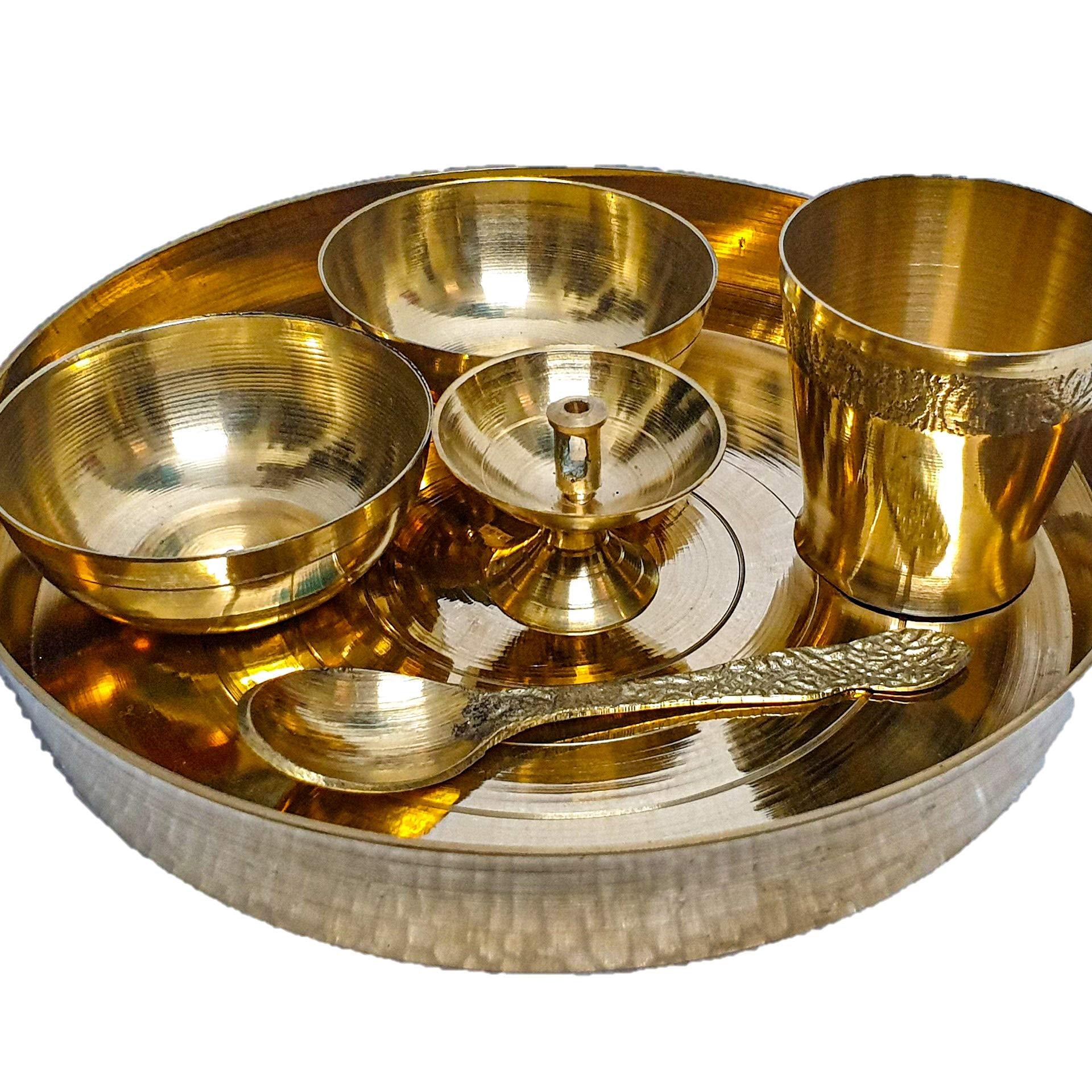 RELIGIOUS HERITAGE -Quality Always Matters Pooja Thali Pure Brass