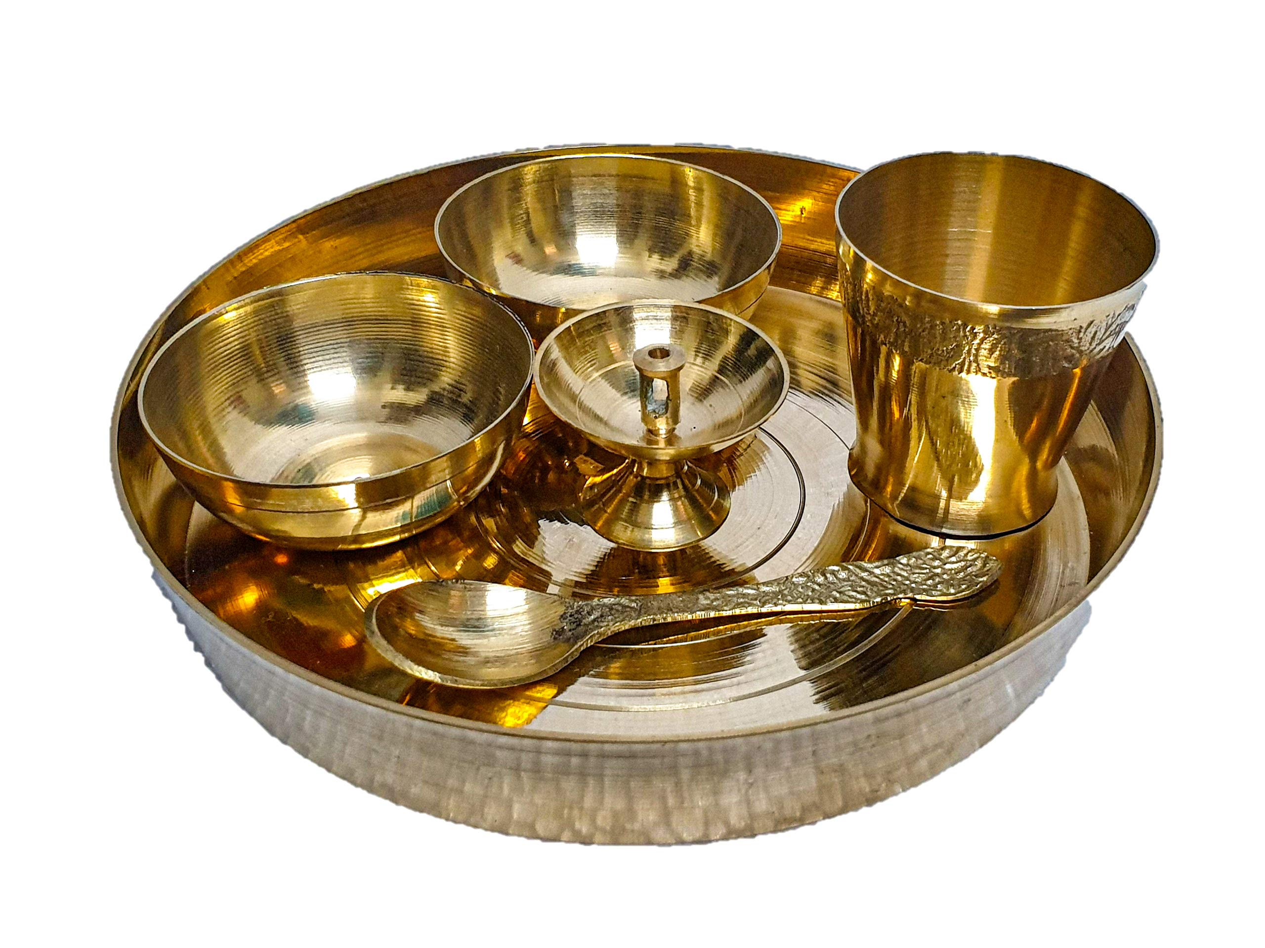 RELIGIOUS HERITAGE -Quality Always Matters Pooja Thali Pure Brass