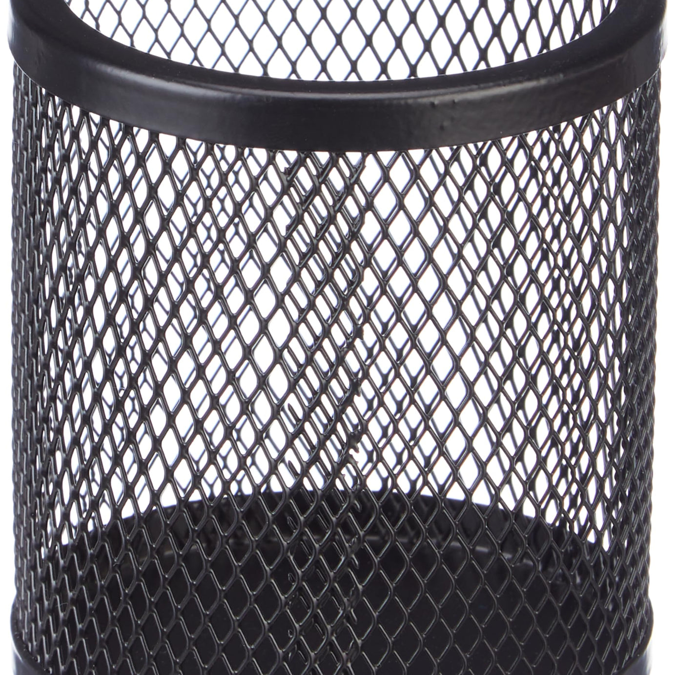 Amazon Basics Metal Round Mesh Pen Stand&Pencil Holders|Table Desk Organizer For Home, Office|Black