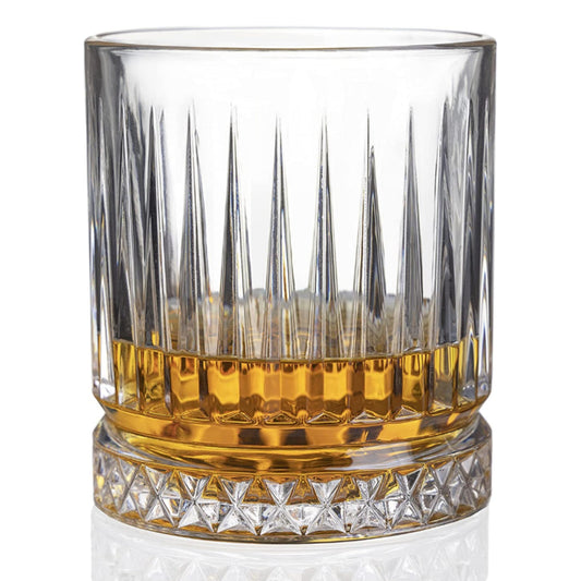 R BHIMAJI - Premium Crystal Whiskey Glasses Set of 2 Pieces - 300ML Drinking Glasses for Water Juice Whiskey Wine Beer Scotch Soda Vodka Colddrinks