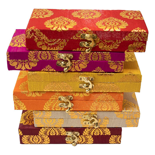 Jaipur Ace Printed Decorative Shagun Cash Money Wooden Box Wedding Gift Jewellery Wrap Assorted Set Multicolored Gaddi Box