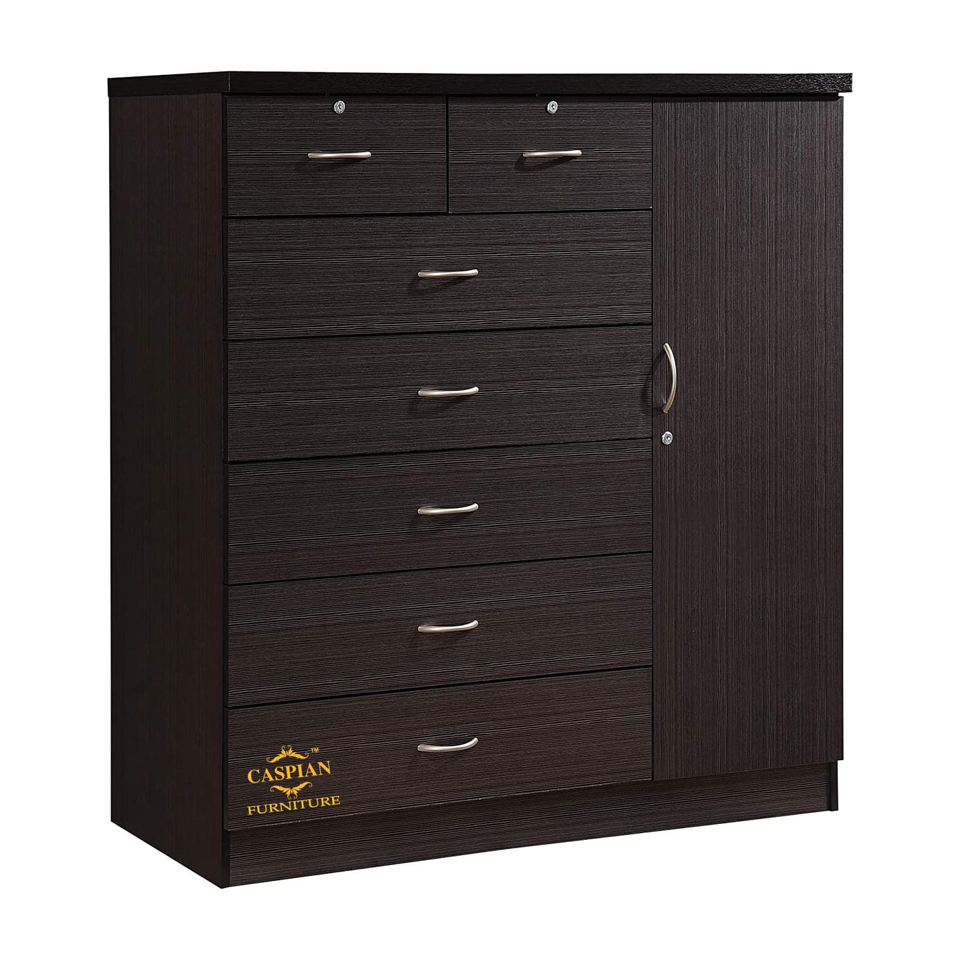 Caspian Furniture Engineered Wood Chest of Drawers for Home | Multipurpose Filing Cabinet for Home/Office | Storage Drawers (Black, 48x36x18)