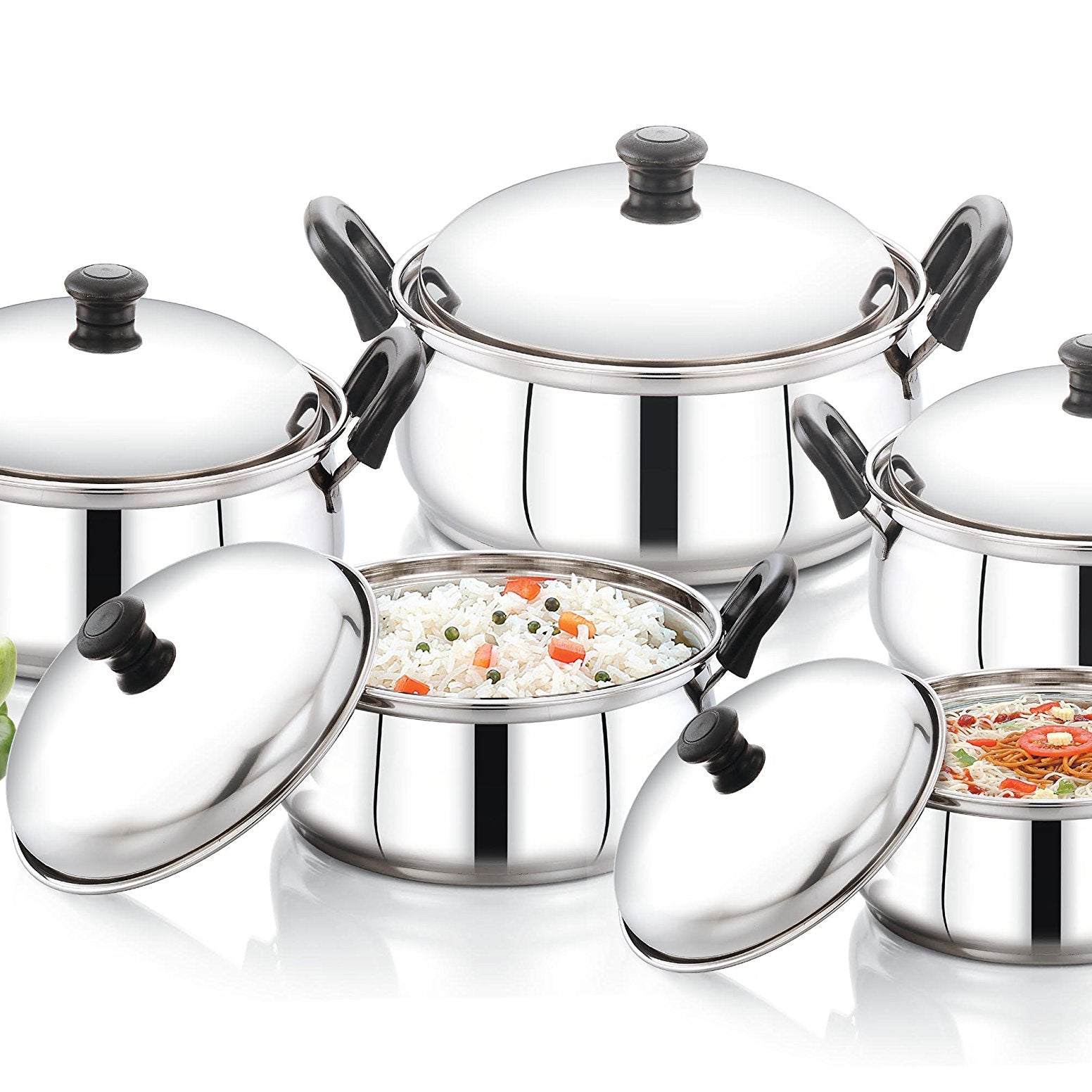 Pigeon - Kitchen Star 5pcs Stainless Steel Cook and Serve Handi Set