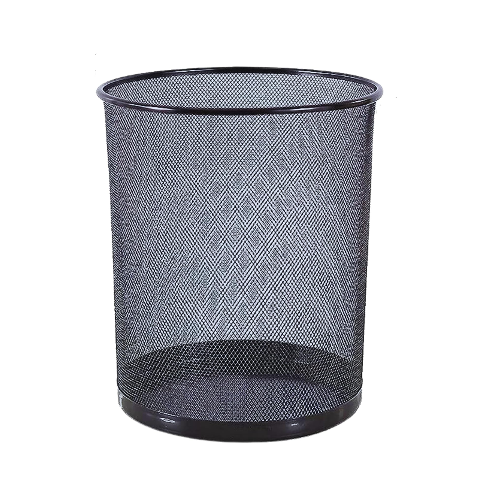 VeleSolv (Pack Of 1 Metal Mesh Dustbin For Office Use & Home/Multipurpose (Large, Black), Open-Top