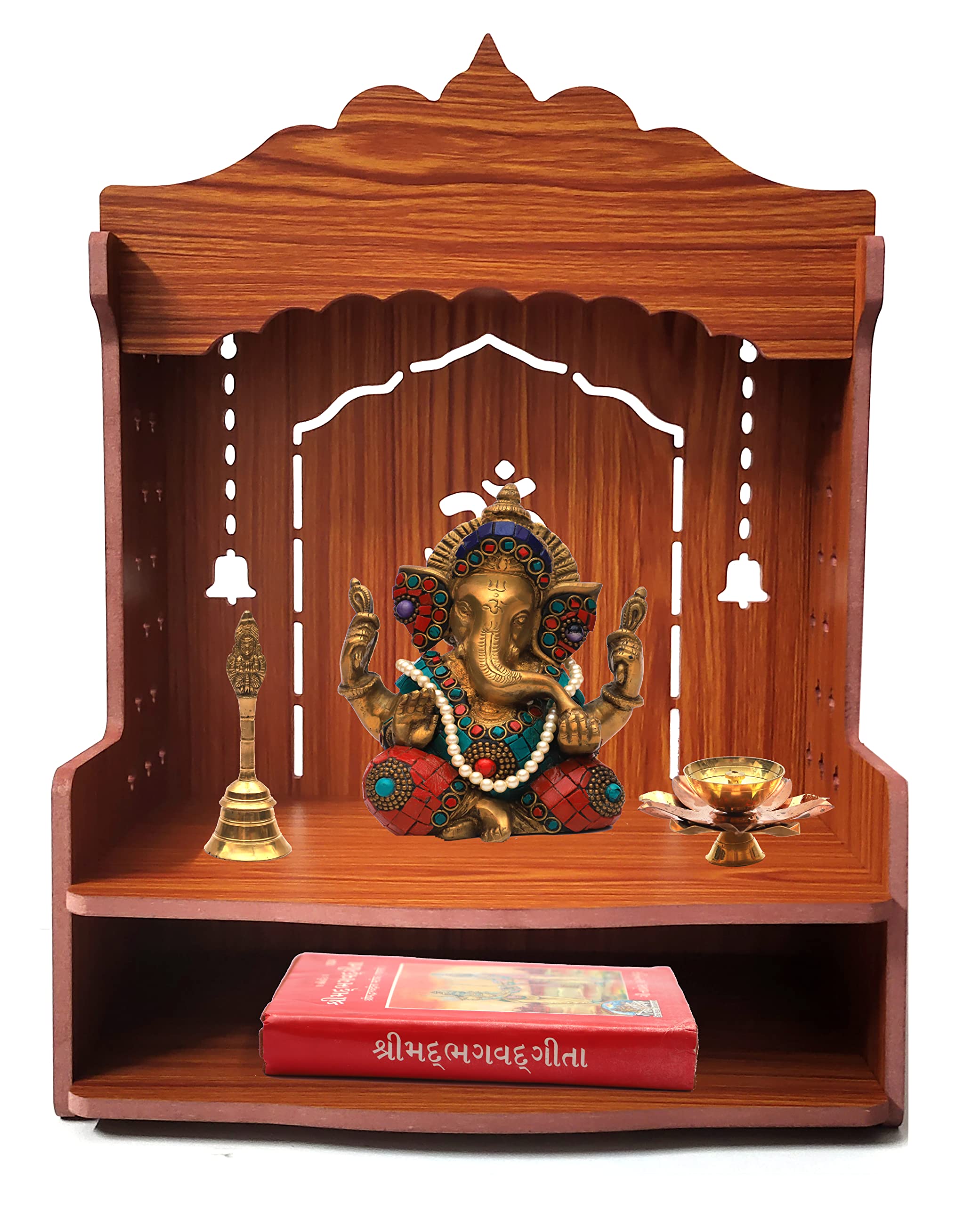 DIVOKAH® Beautiful MDF Wooden Temple/Home Temple/Pooja Mandir (8 MM PLYWOOD THICKNESS) (WDN DECOR)