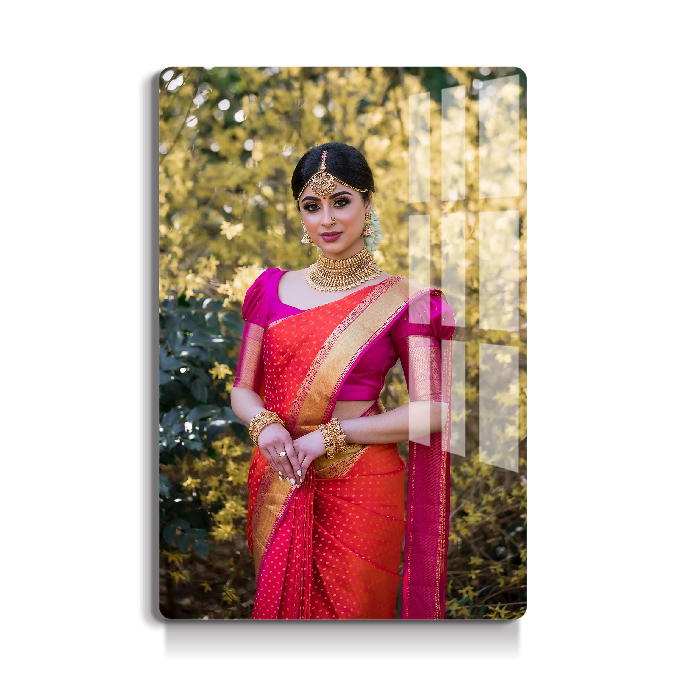 Upaharam Customised/Personalized Clear Acrylic Wall Mount Frameless Rectangular Picture Photo/Poster Frame For Anniversary, Birthday, Special Moment (12" X 8" X 0.19")