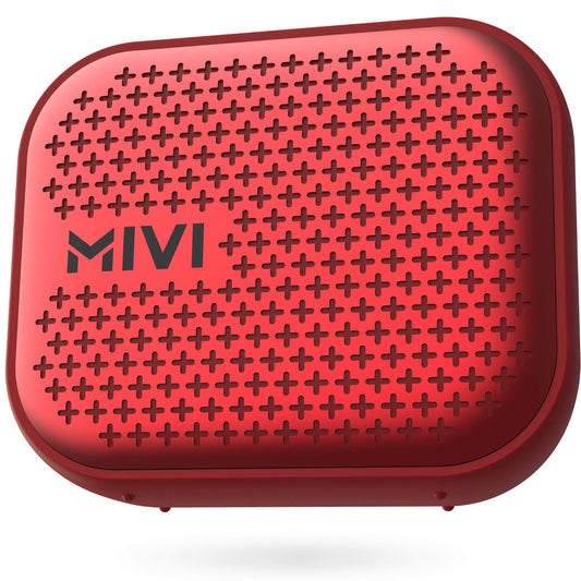 Mivi Roam 2 Bluetooth 5W Portable Speaker,24 Hours Playtime,Powerful Bass, Wireless Stereo Speaker with Studio Quality Sound,Waterproof, Bluetooth 5.0 and in-Built Mic with Voice Assistance-Red