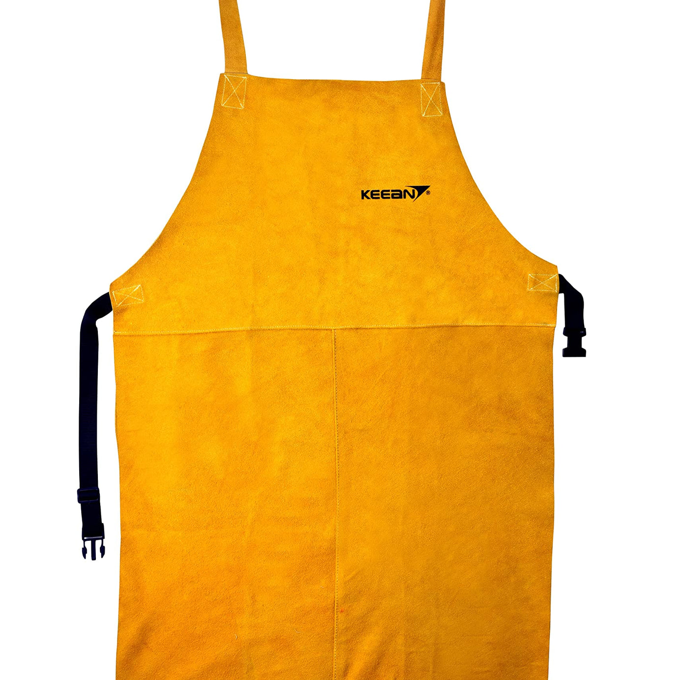 KEEAN Leather Apron Adjustable Men/Women Wear-Resistant Thicken Heat-Resistant Working Electric Welding Safety Clothing Protective Anti-scalding Yellow M to XL (24"X37")