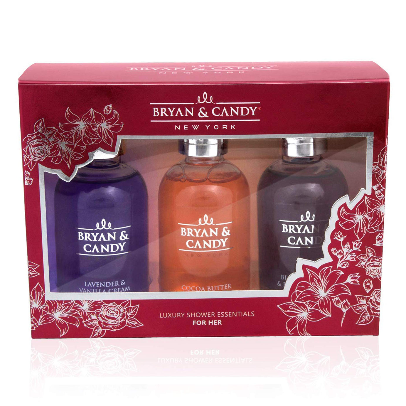 Bryan & Candy Luxurious Shower Gel Combo Kit Gift Set for Women & Men, pH 5.5 Skin Friendly, Travel Size, Fresh Fragrances 100% Vegan, SLS & Paraben Free (Pack of 3)