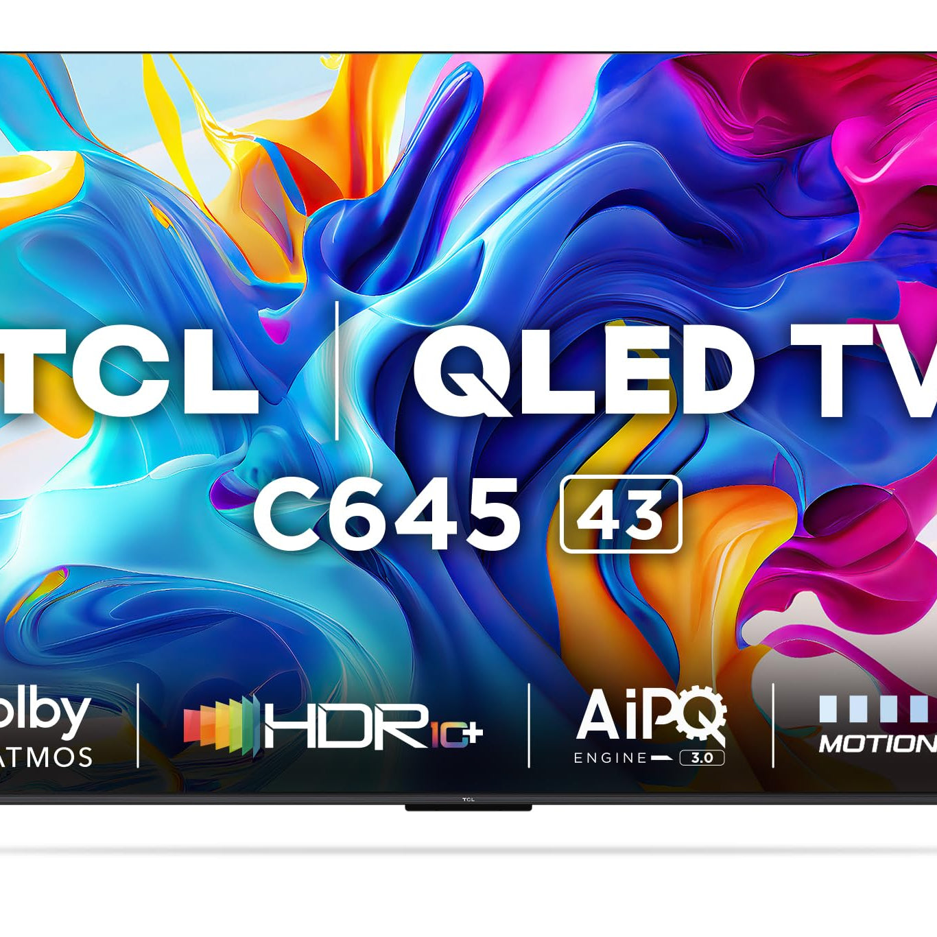 TCL 108 cm (43 inches) 4K Ultra HD Smart QLED Google TV 43C645 (Black)