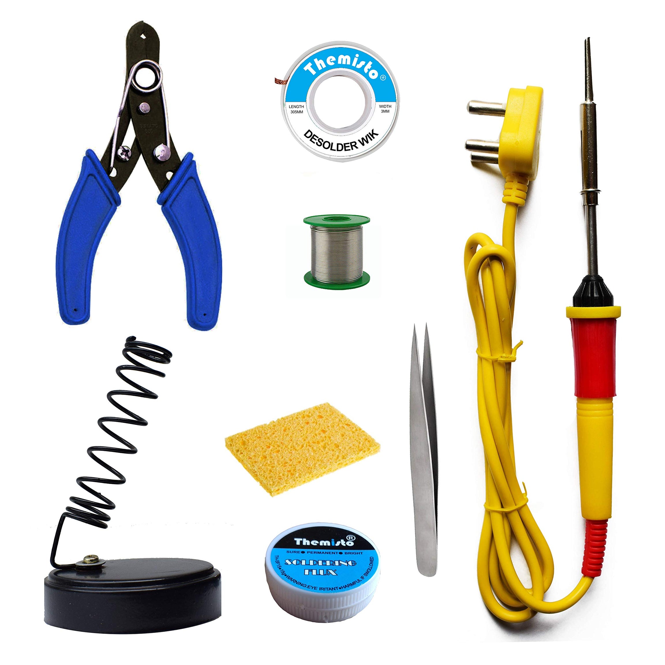 THEMISTO - built with passion Themisto Beginners 8 In 1 Corded_electric Soldering Iron Kit