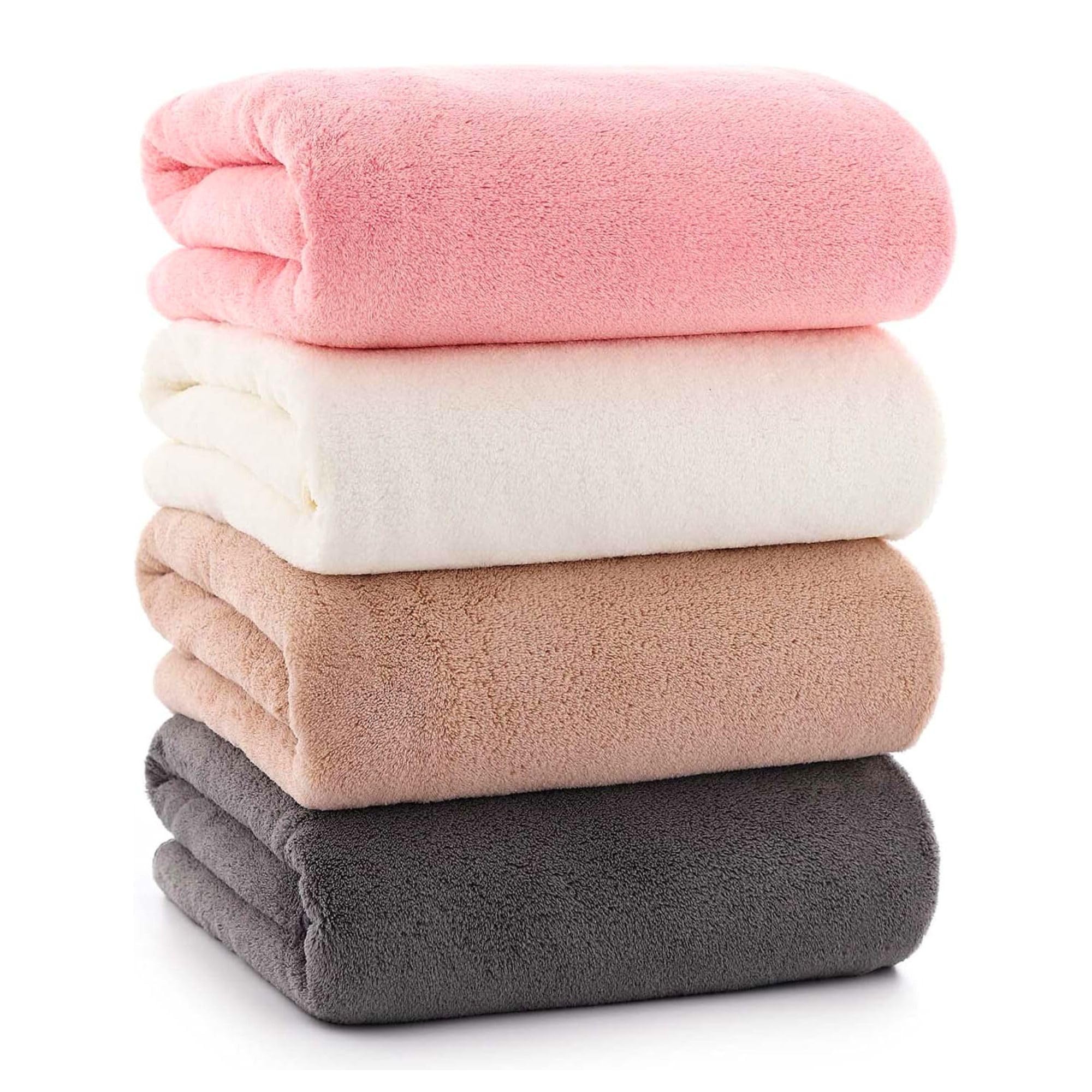 Synergy Collection Microfiber Clothes Pack Of 4 High Absorbent Cleaning Cloth Lint Free Cloths For Kitchen Wiping Bathroom Furniture Wood Glass & Mirrors (25 * 25 Cm) (Random Colors), Multicolor