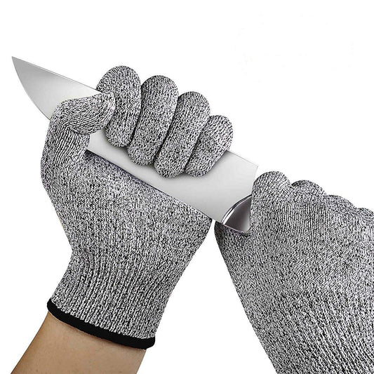 Vency Polyethylene, glass fibre and spandex Cut Resistant Gloves, High Performance Level 5 Protection, Food Grade Kitchen Glove for Hand Safety Cutting, Cooking, doing Yard Work (Multi Color, 1 Pair)