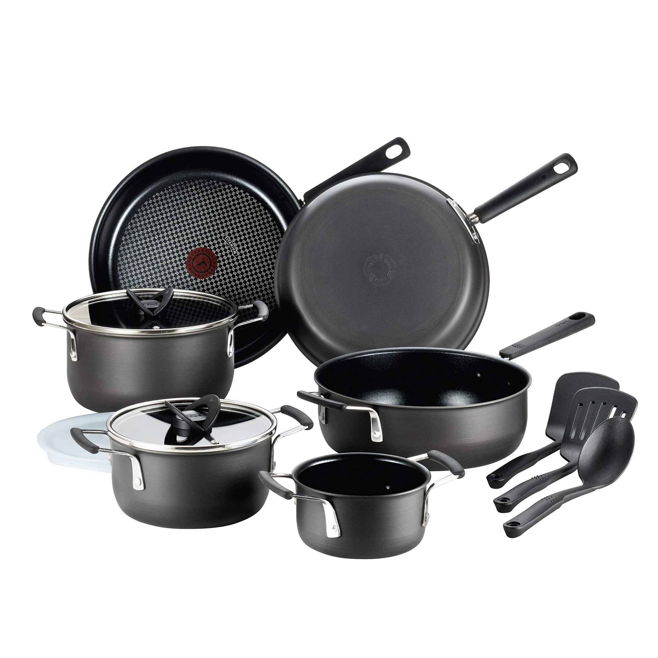 T-fal B003SC63 All-in-One Cookware Set, 12-Piece, Black