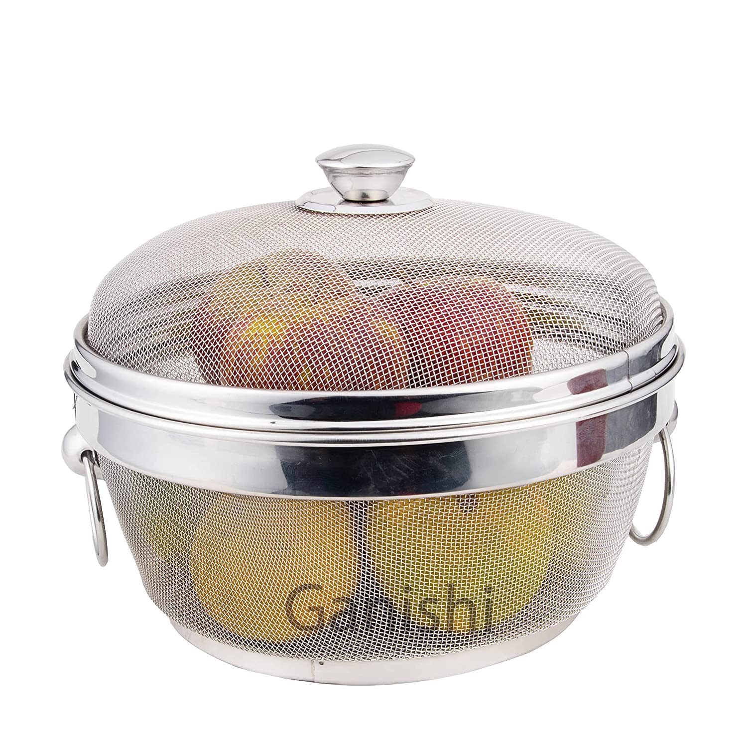 Ganeshi Stainless Steel Fruit 10 Inch Large Basket for Kitchen and Fruit & Vegetable basket, 12 cubic centimeters