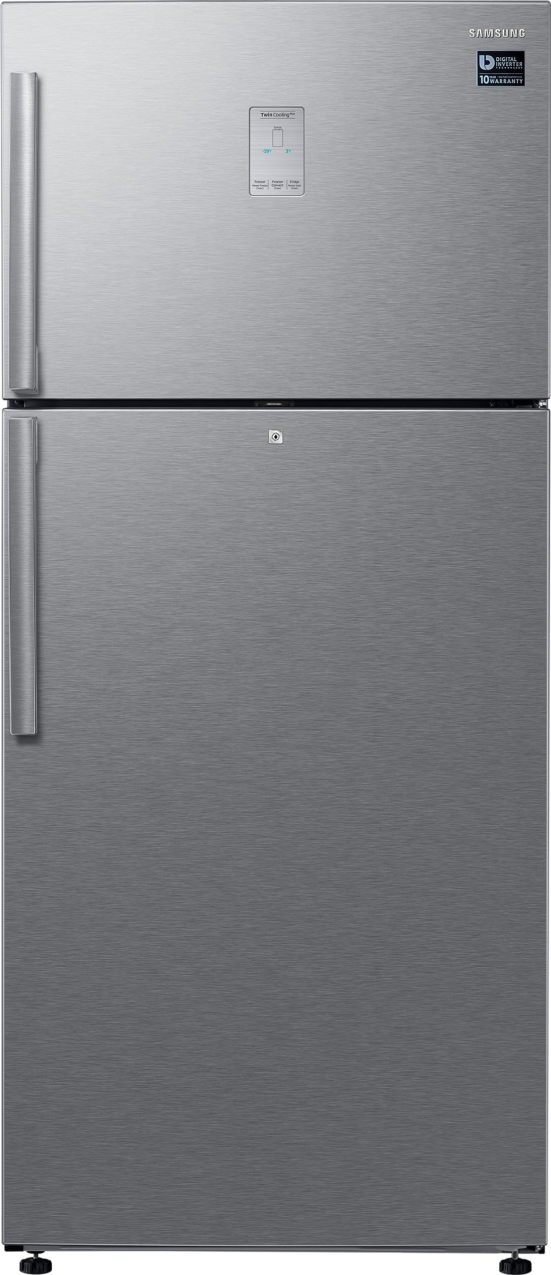 Samsung 530 L, 1 Star, Optimal Fresh+, Digital Inverter, Frost Free Double Door Refrigerator (RT56C637SSL/TL, Silver, Real Stainless, 2023 Model)