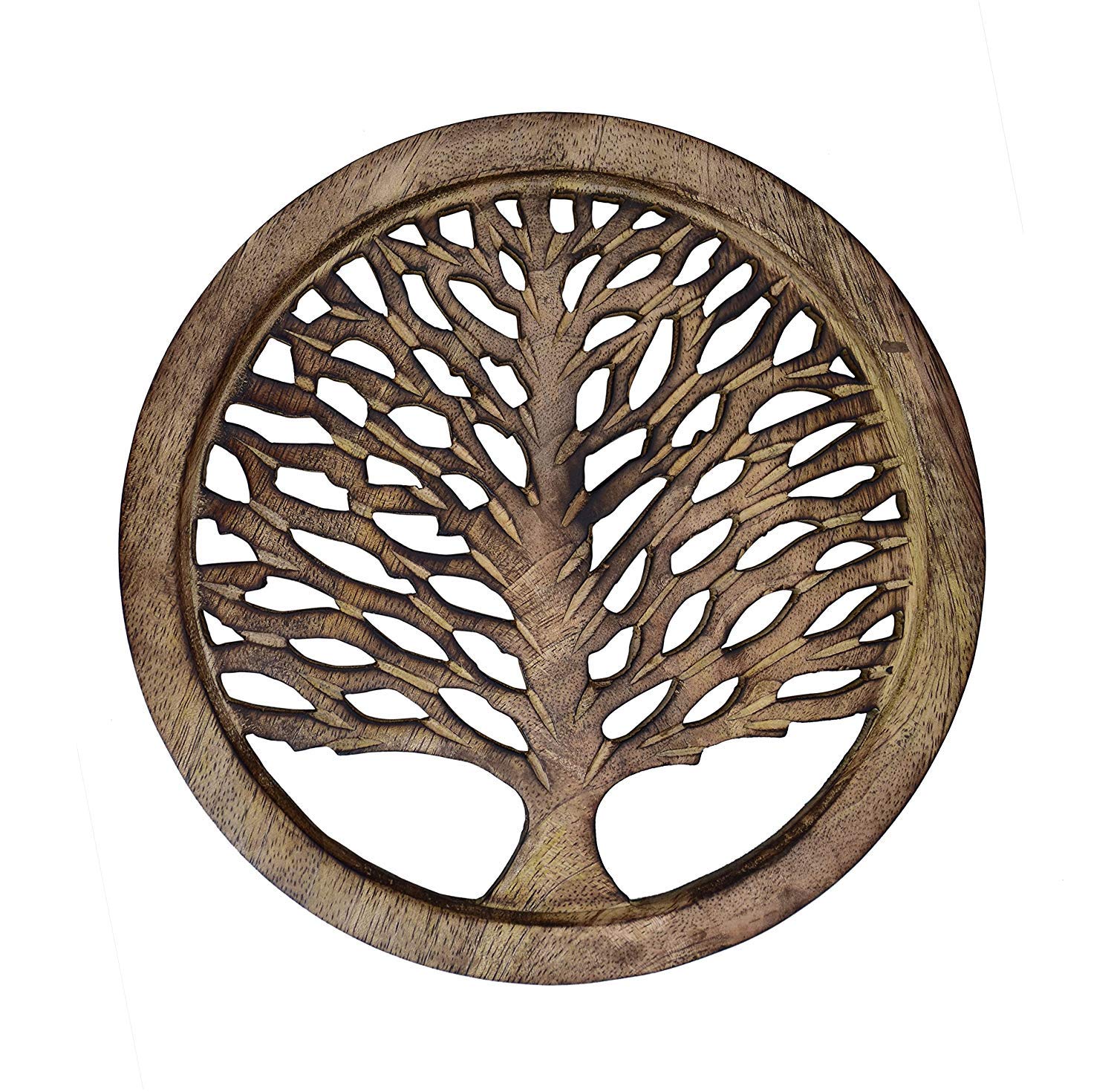 PEBBLECRAFTS Wooden Trivets-Coasters for Kitchen Hot Dishes Dining Table Hot Pots Trivet Stand Hot Vessel Holder Coaster (Size 6 inches) | Indian Handicrafts for Dining Table