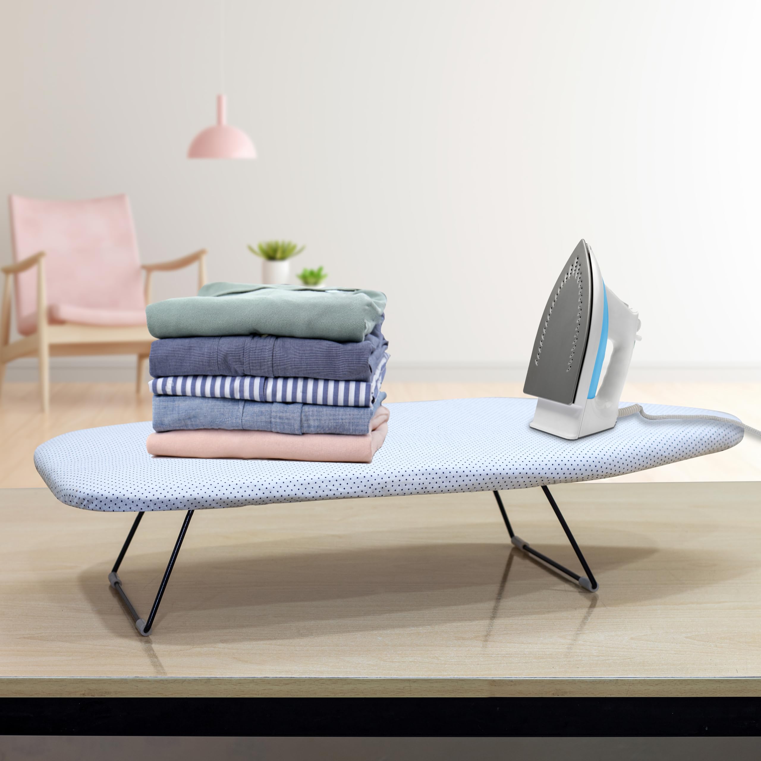 Weird Wolf Tabletop Ironing Table with Foldable Legs, Portable, Compact & Space Saving