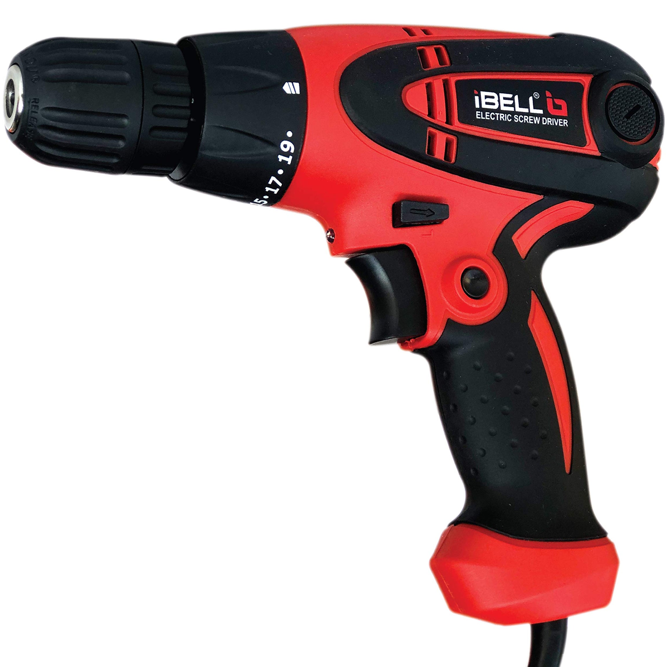 IBELL Electric Screwdriver SD10-85/86, 280W, Copper Armature, Chuck 10mm, 750RPM, Torque 19+1 Drill Moden (Red-Black)