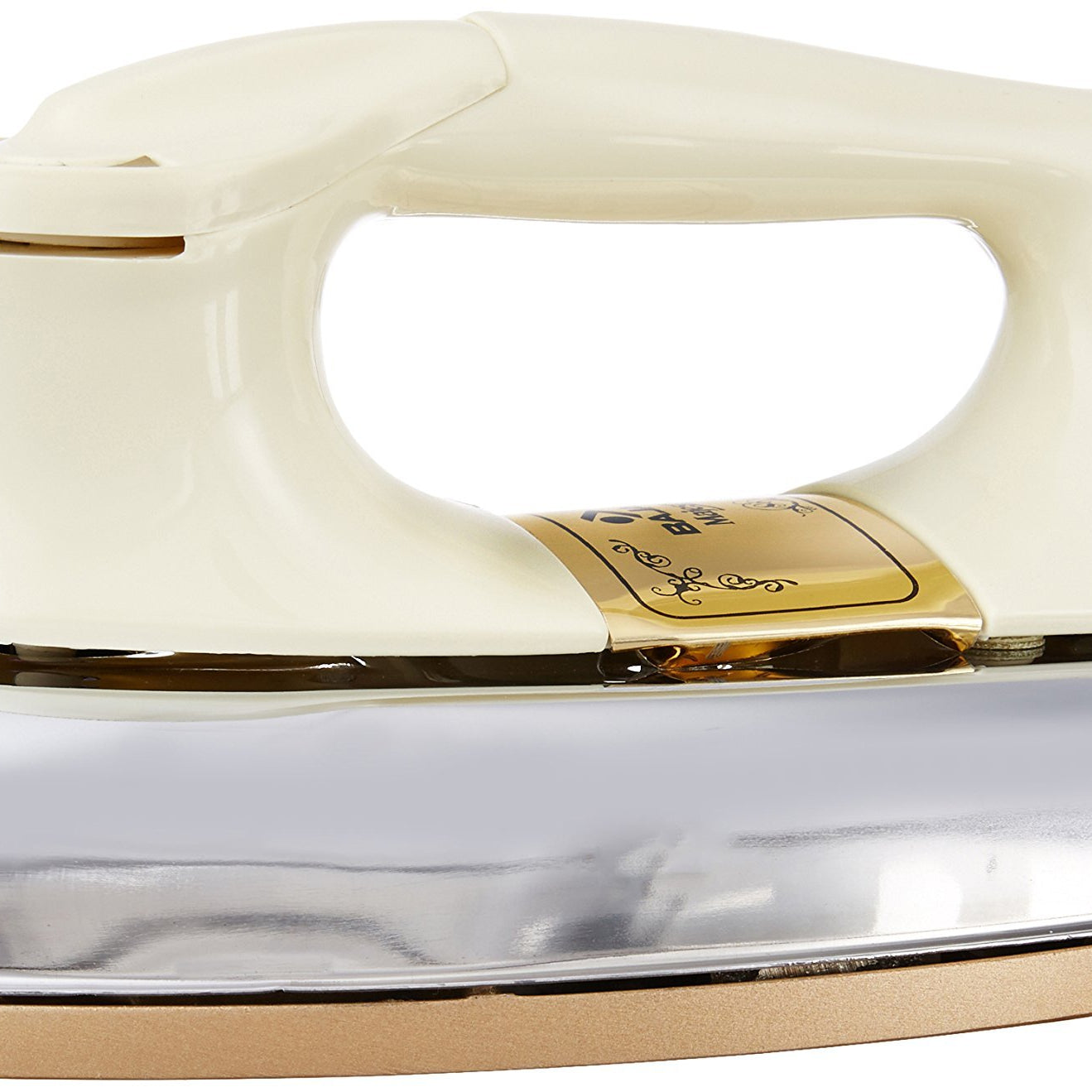 Bajaj DHX-9 1000W Heavy Weight Dry Iron with Advance Soleplate and Anti-Bacterial German Coating Technology, Ivory