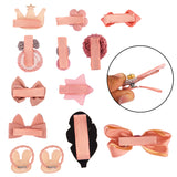 kapimo Fancy Hair Clips For Baby Girls Toddlers Assorted Stylish Fashion Hair Accessories 18 Pcs Gift Set Box (Dark Pink)