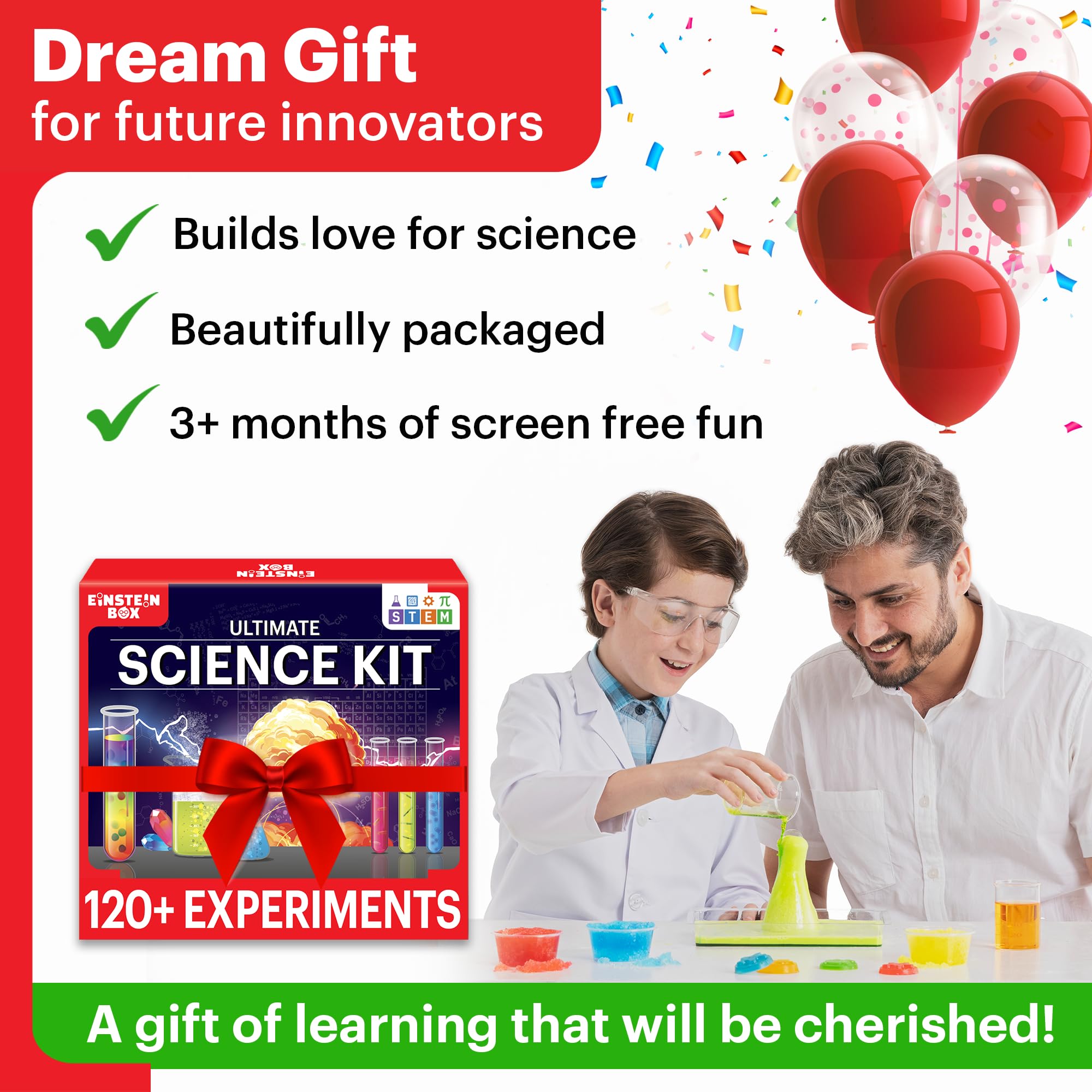 Einstein Box Ultimate Science Kit for Boys and Girls Ages 8-12-14| Birthday Gifts Ideas for Kids| STEM Learning Toys for 8,9,10,11,12,13,14 Year Olds|