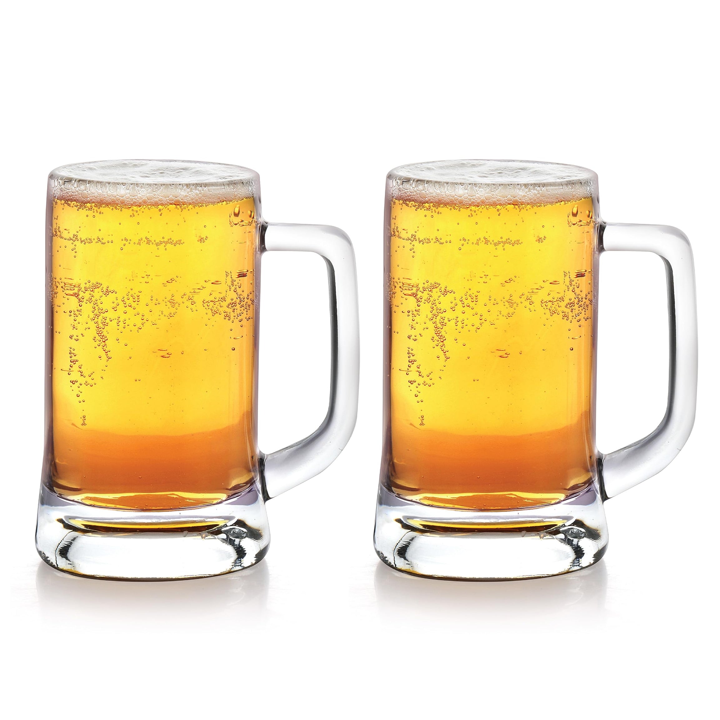 CELLO Stern Beer Glass Mug Set of 2, 350 ml | Beer Mugs Straight | Stern Mug Set for Juice, Beer, Beverages