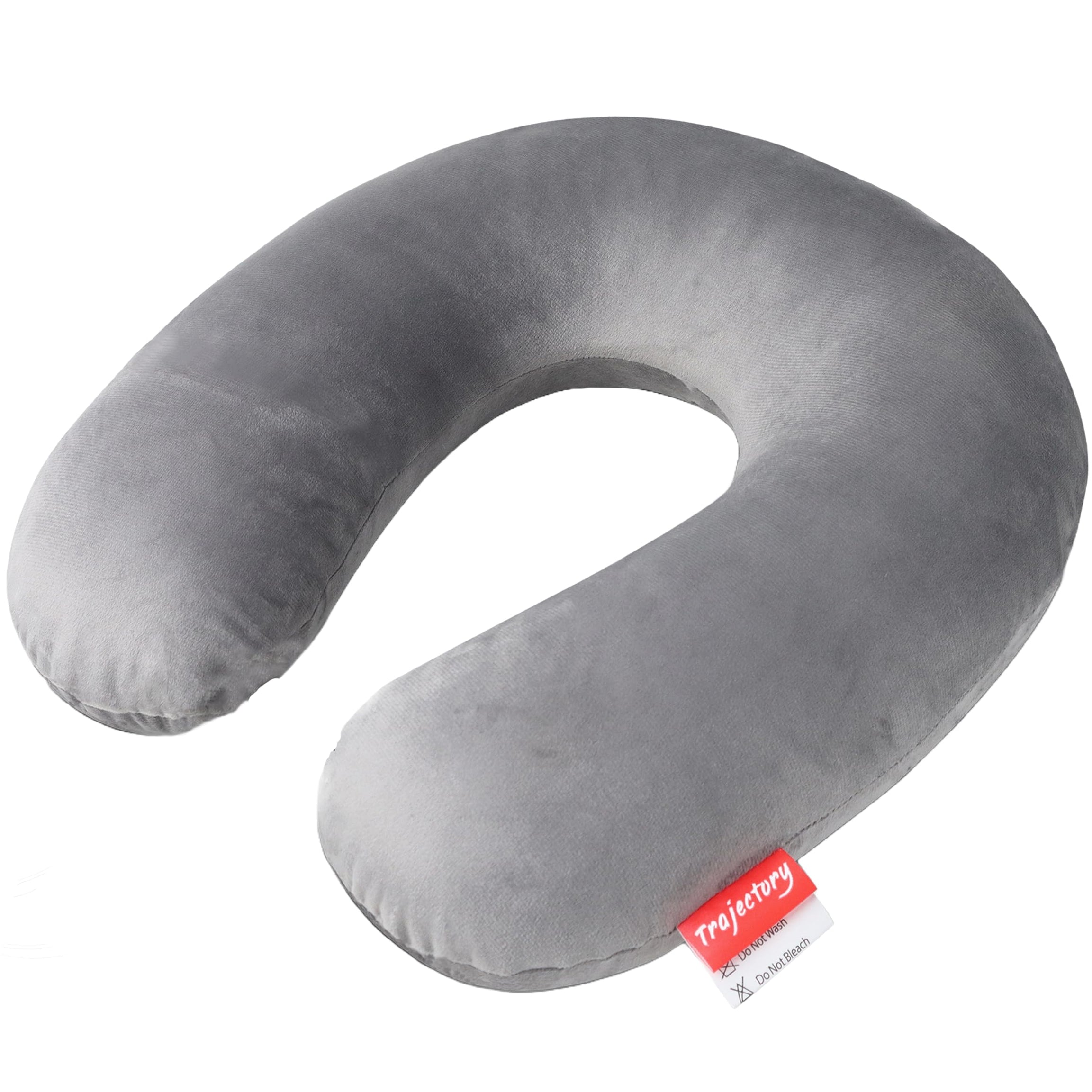 Trajectory Travel Neck Pillow Rest Cushion with 5 Years Warranty for Travel and Sleeping in Plane Flight Car Train Airplane for Sleeping for Orthopedic Cervical Pain for Men & Women Grey