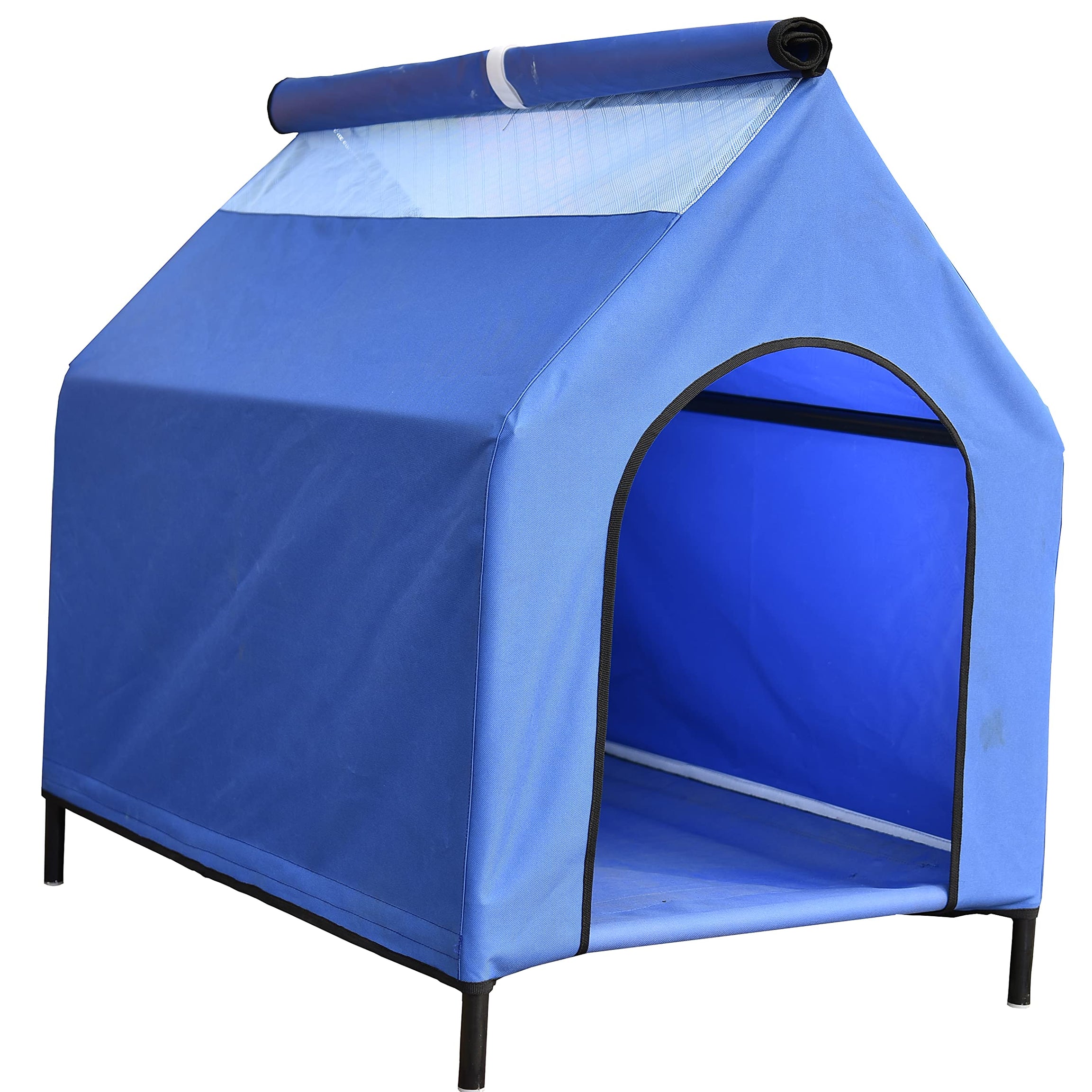 Homecute Elevated Portable Pet House -(Blue)