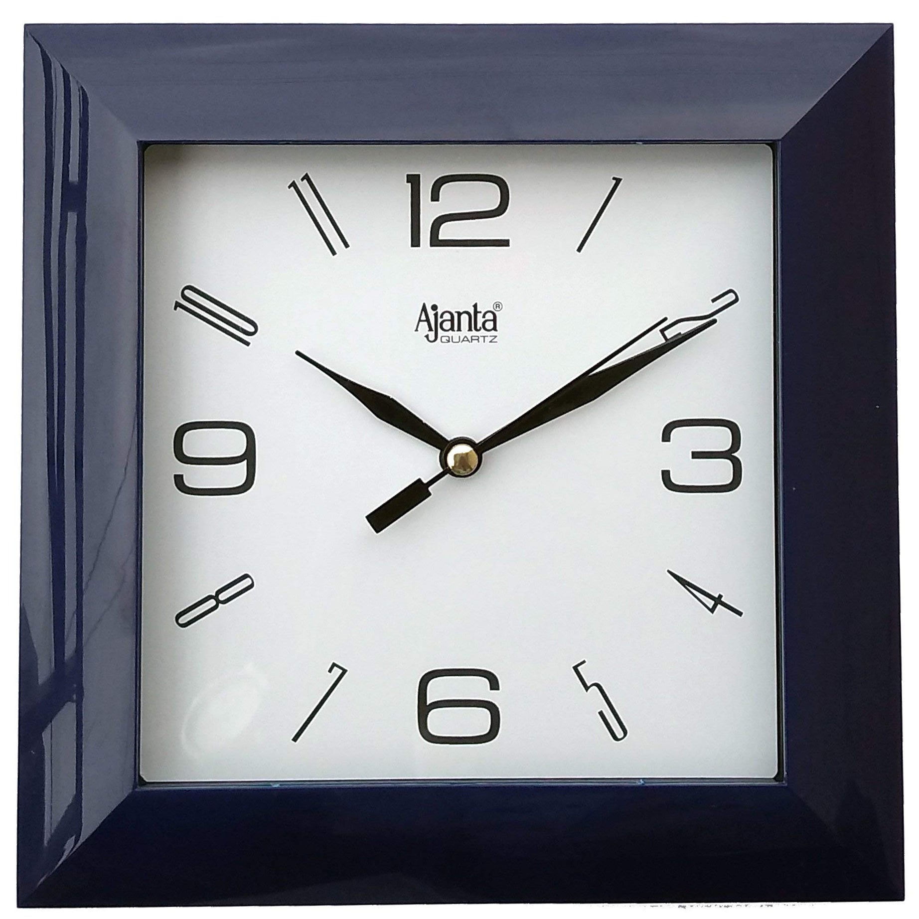 Ajanta 7 Inches Wall Clock for Home/Offces/Bedroom/Living Room/Kitchen (Step Movement, Black)