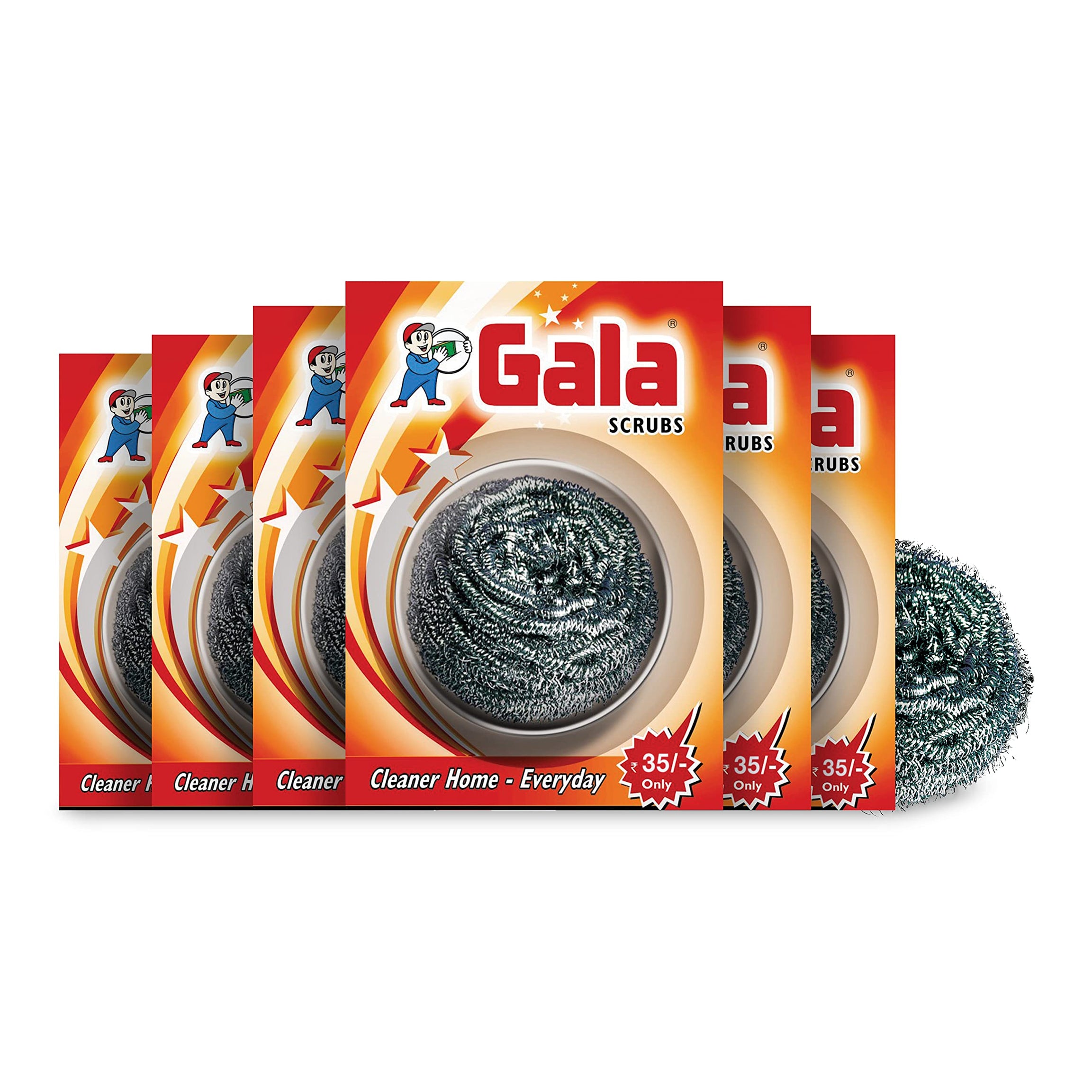 Gala Steel Scrubber Combo Set (Pack of 6)