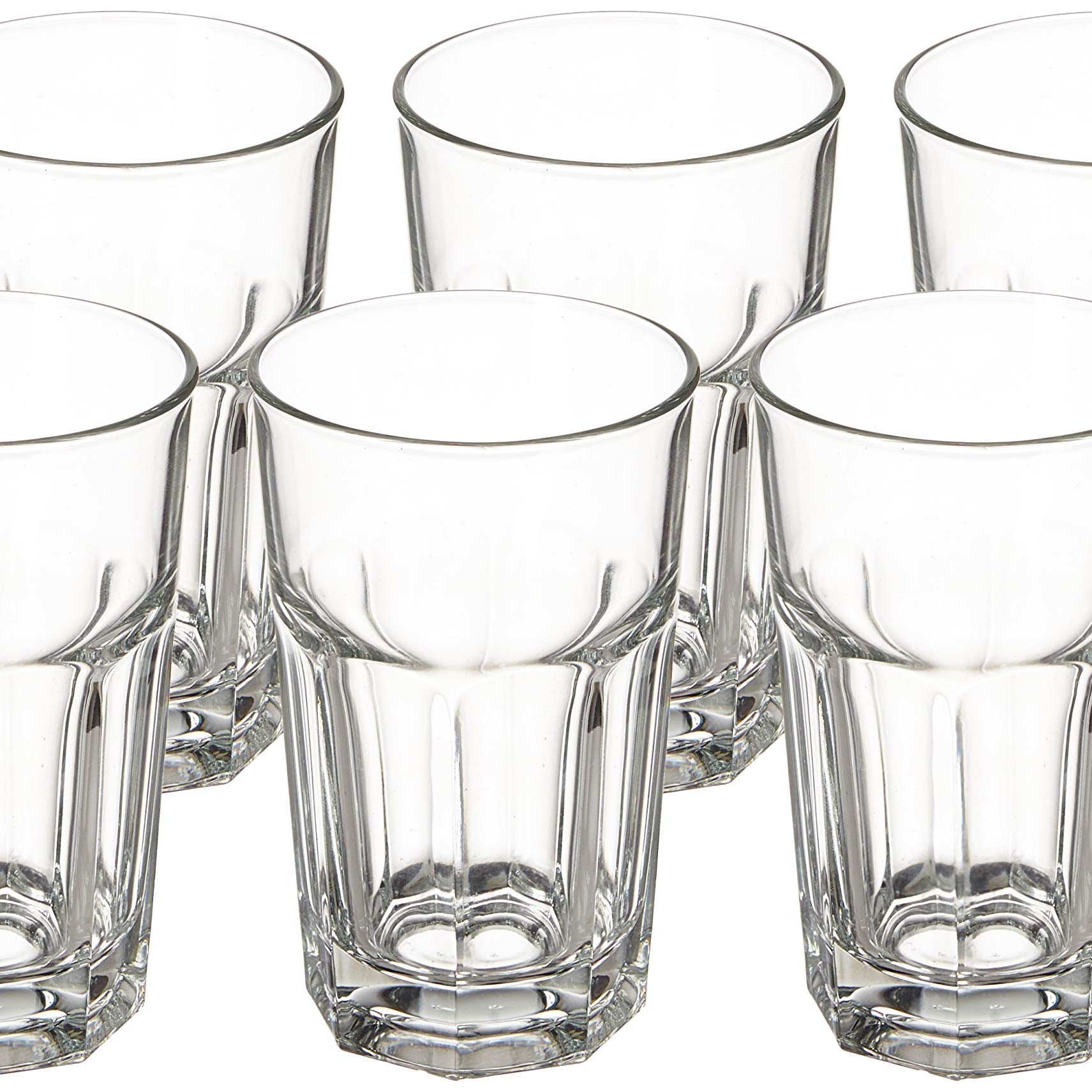 Amazon Brand - Solimo Glass Tumblers, Set of 6 (290ml each, Transparent)