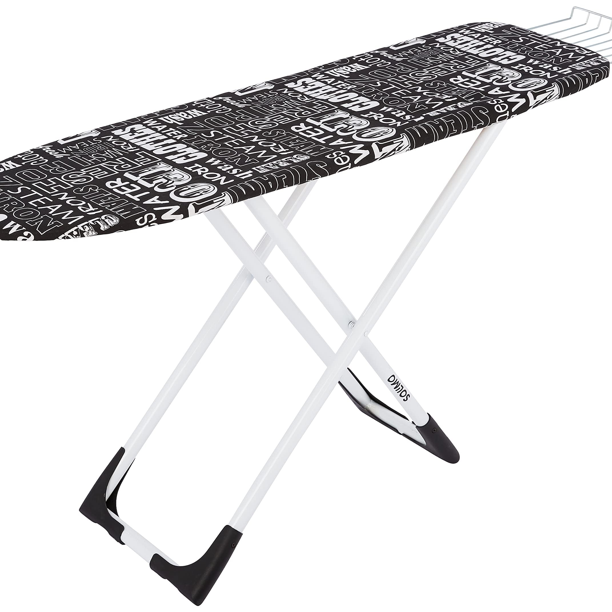 Amazon Brand - Solimo Wooden Ironing Board/Table with Iron Holder, Foldable & Adjustable (122 x 32cm)