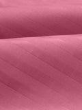 JaipurFabric® Poly Cotton 144 TC Satin Stripes Single Bedsheet with 1 Pillow Covers (60" X 90"), Rose Pink